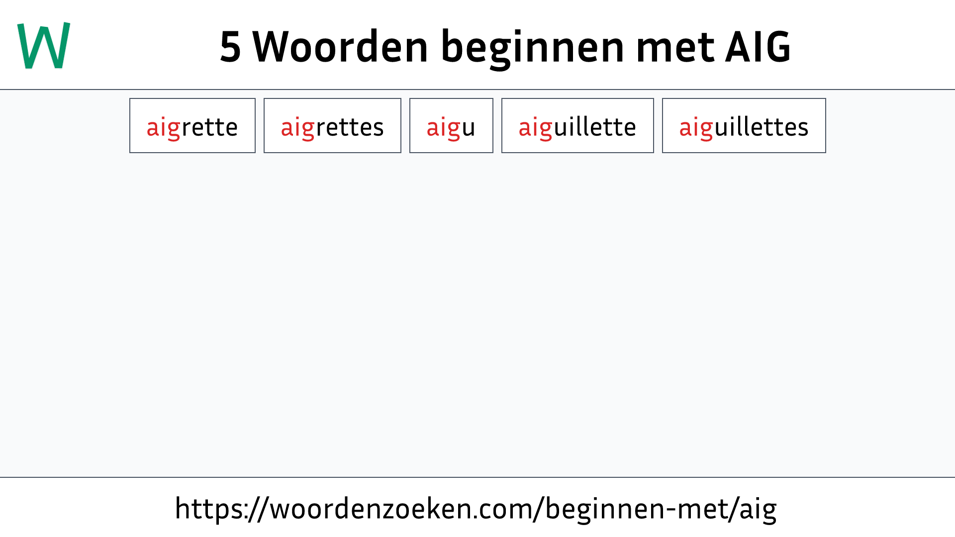 Woorden beginnen met AIG