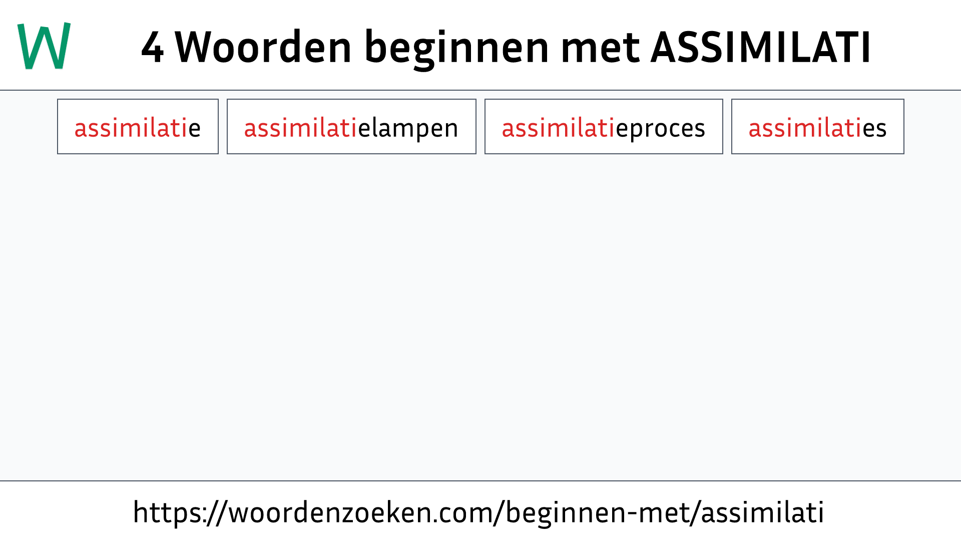 Woorden beginnen met ASSIMILATI