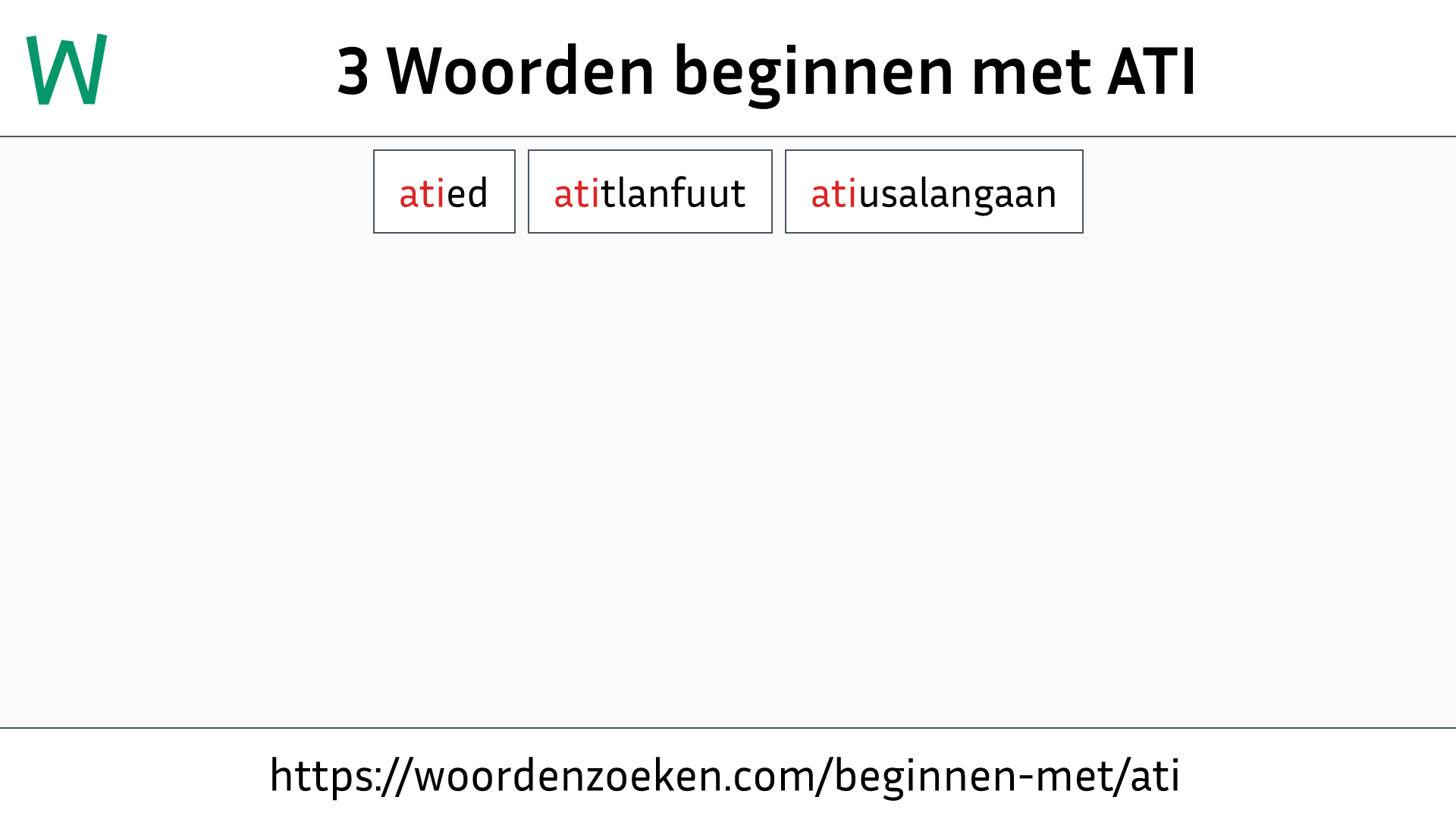 Woorden beginnen met ATI