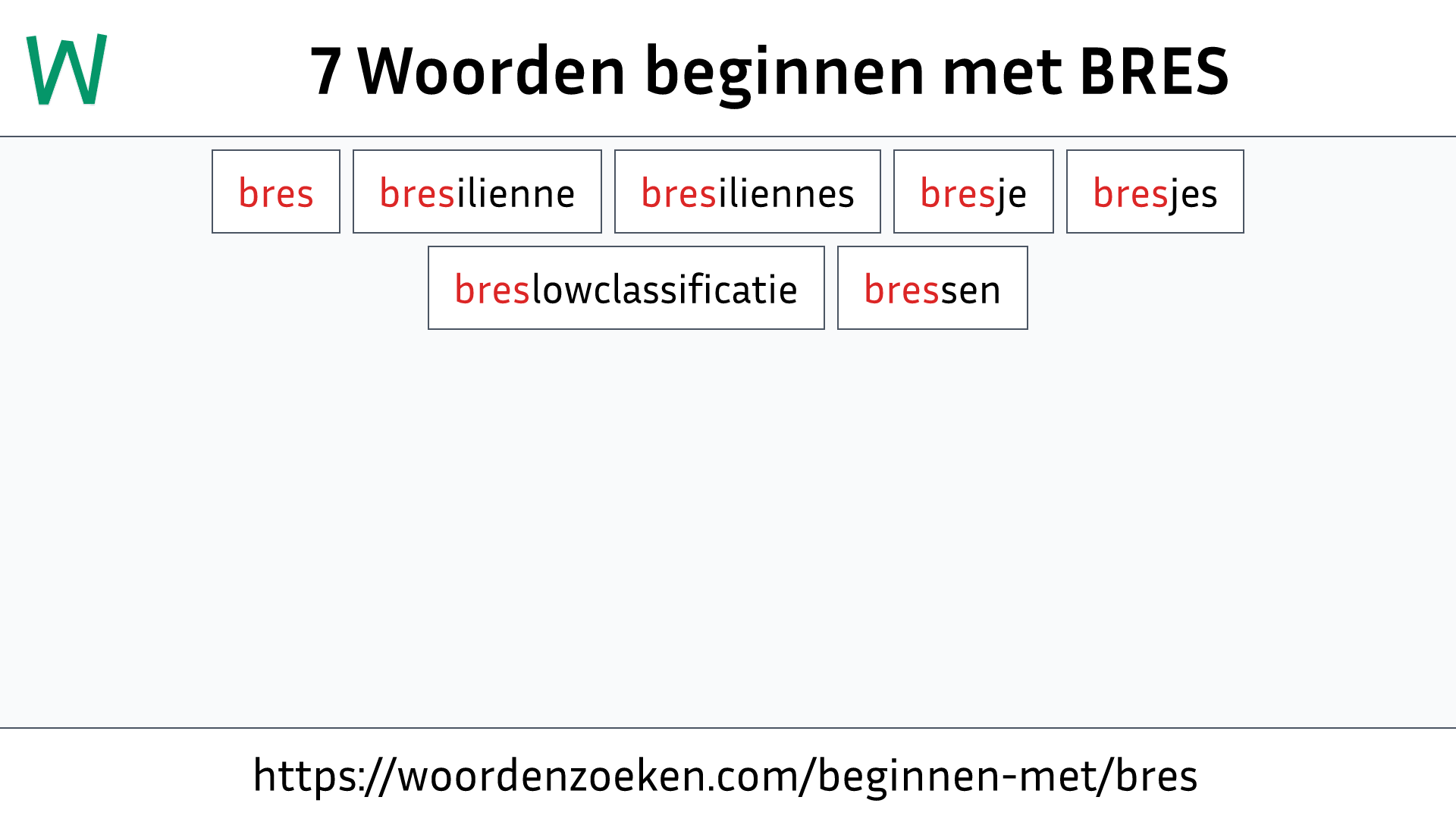 Woorden beginnen met BRES