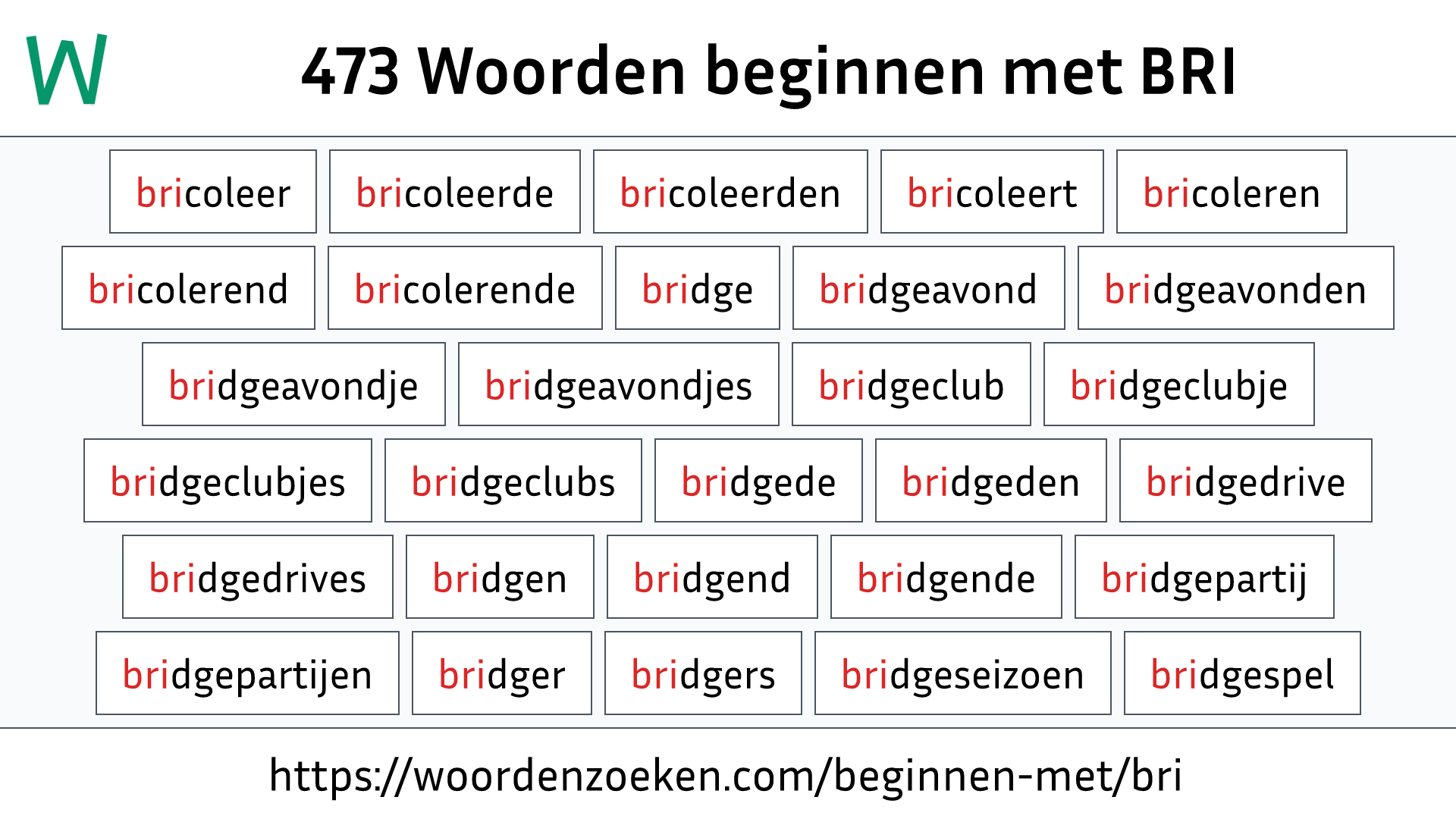 Woorden beginnen met BRI