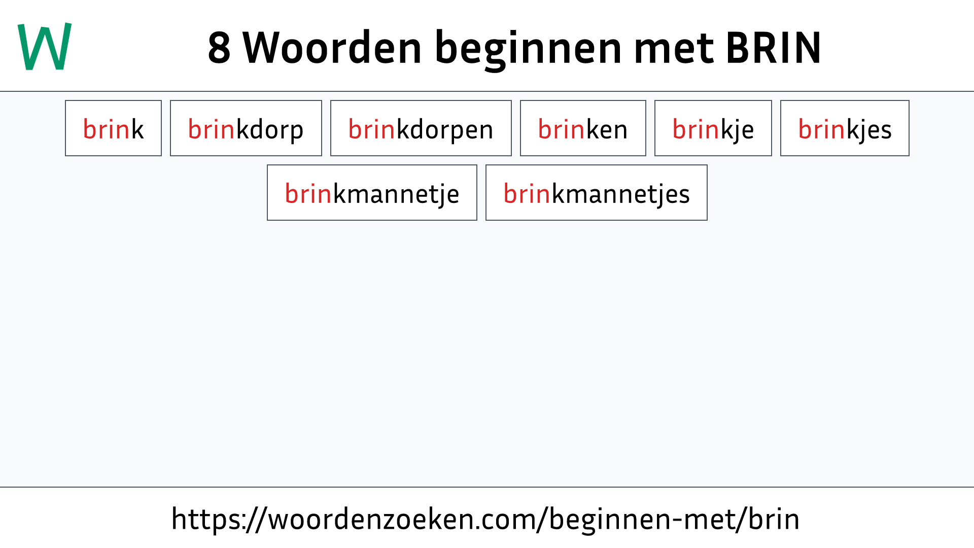 Woorden beginnen met BRIN