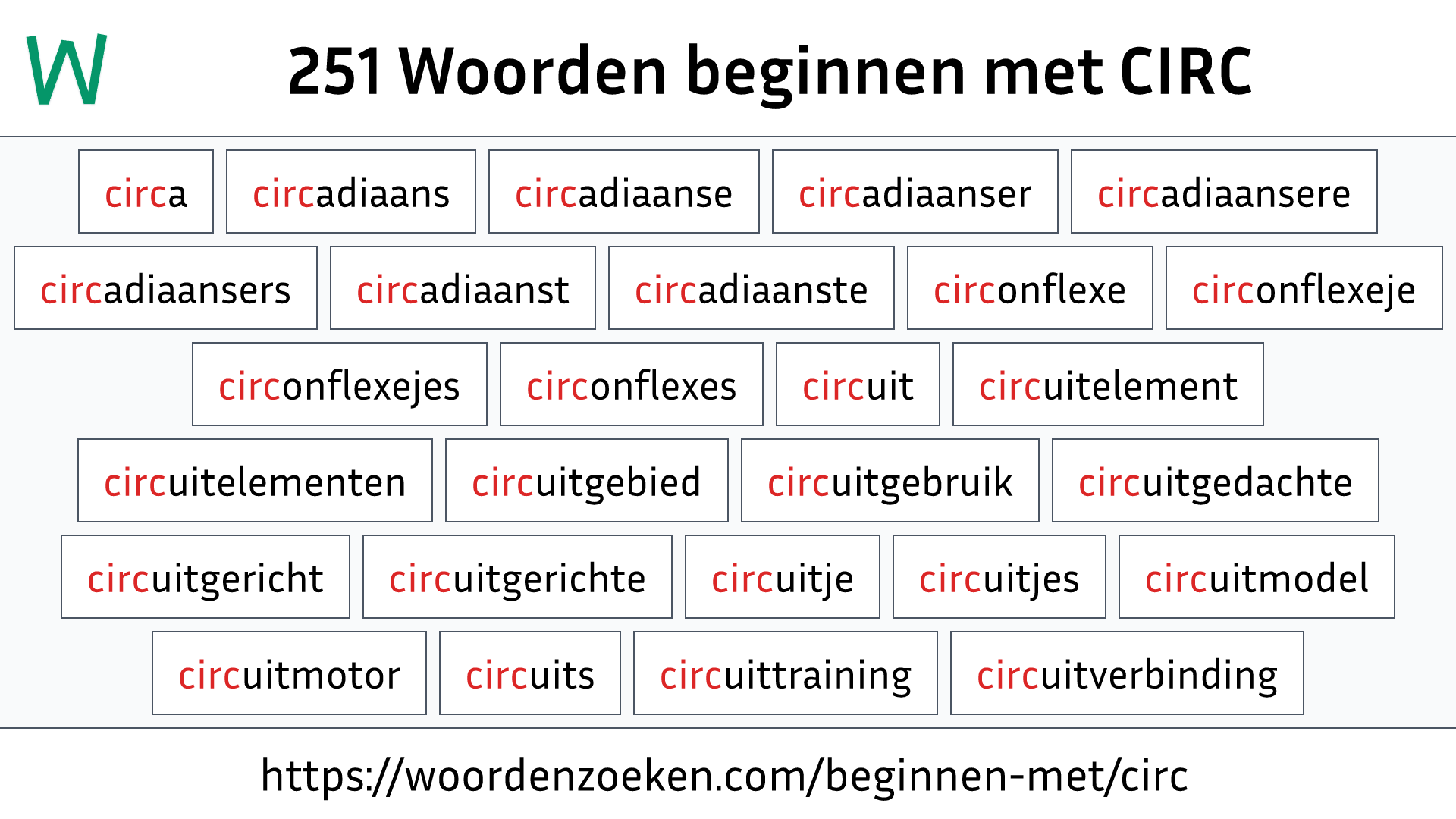 Woorden beginnen met CIRC