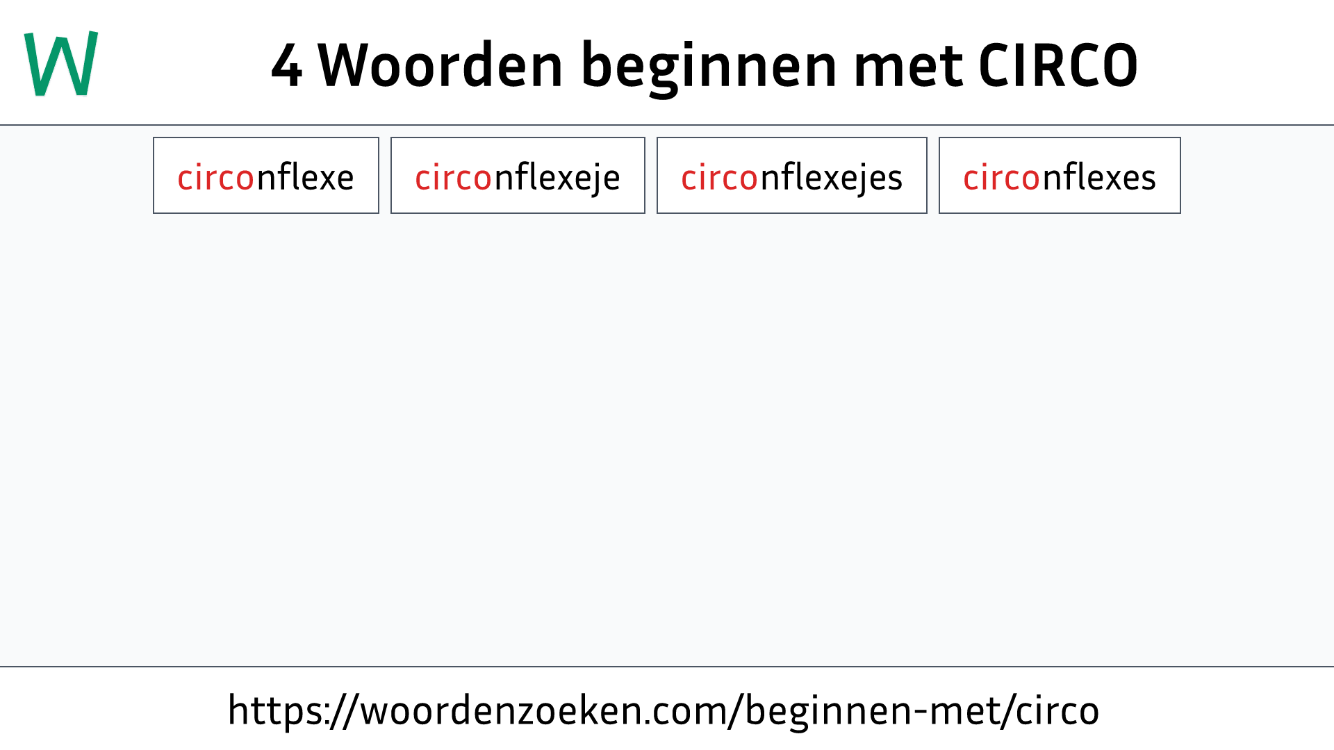 Woorden beginnen met CIRCO