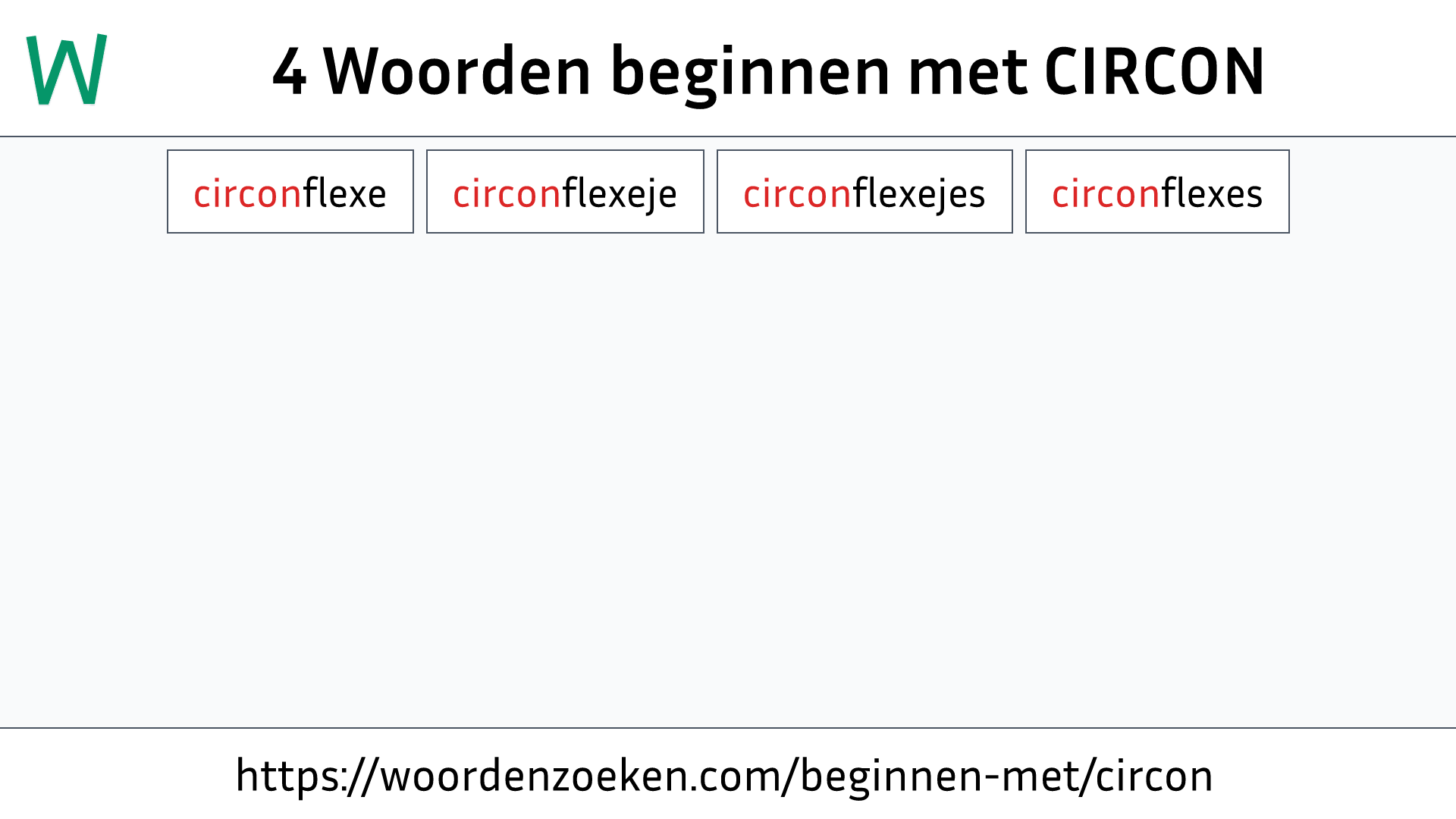 Woorden beginnen met CIRCON