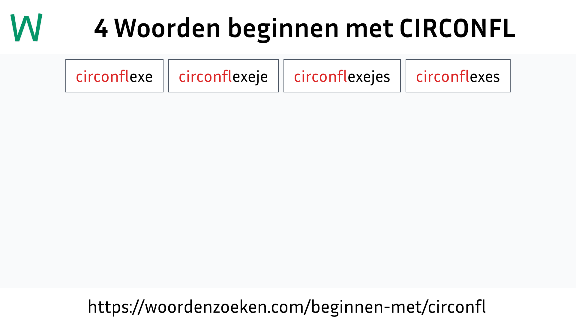 Woorden beginnen met CIRCONFL