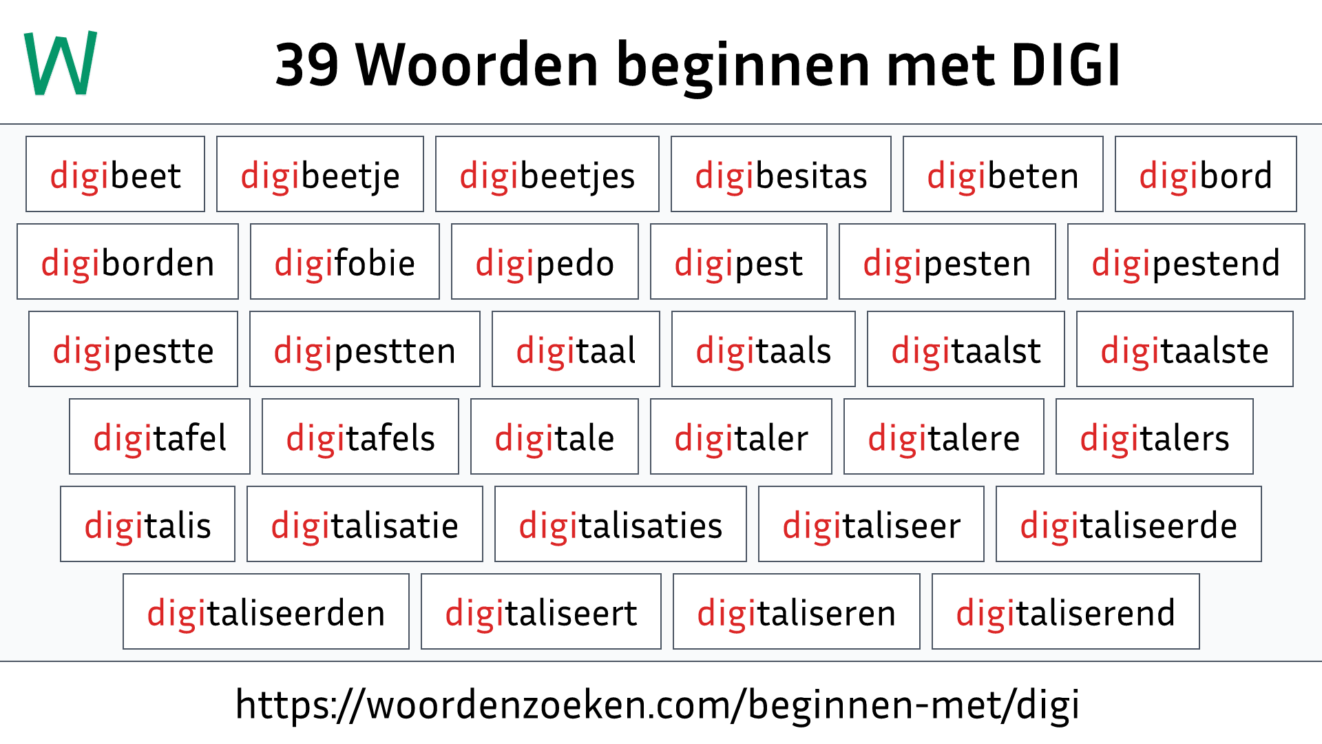 Woorden beginnen met DIGI