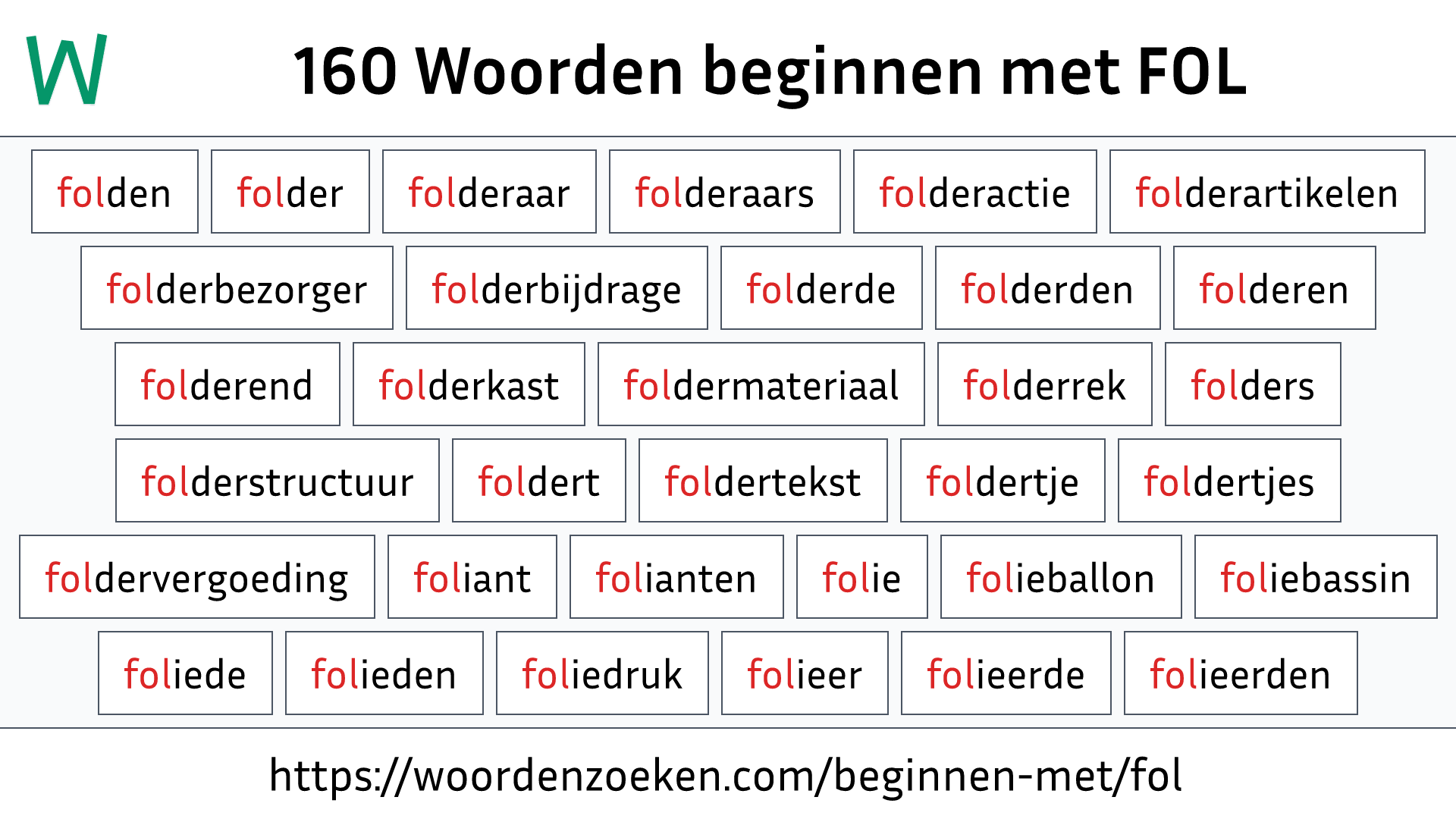 Woorden beginnen met FOL