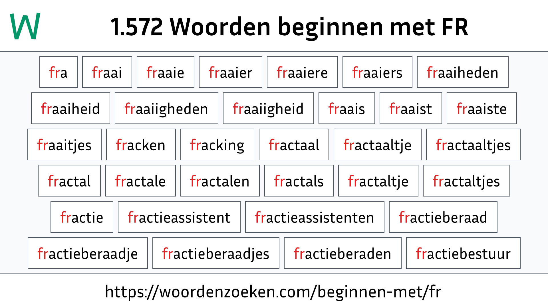 Woorden beginnen met FR