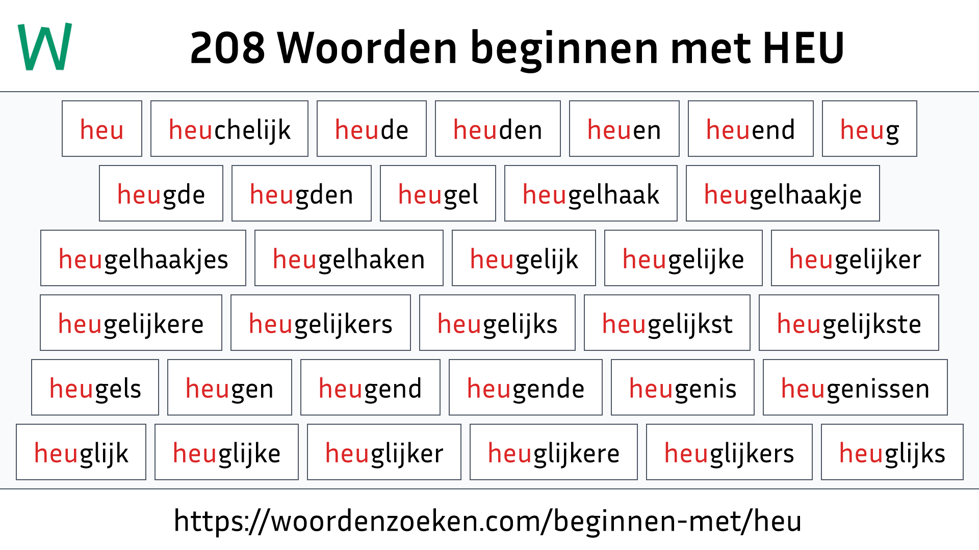 Woorden beginnen met HEU