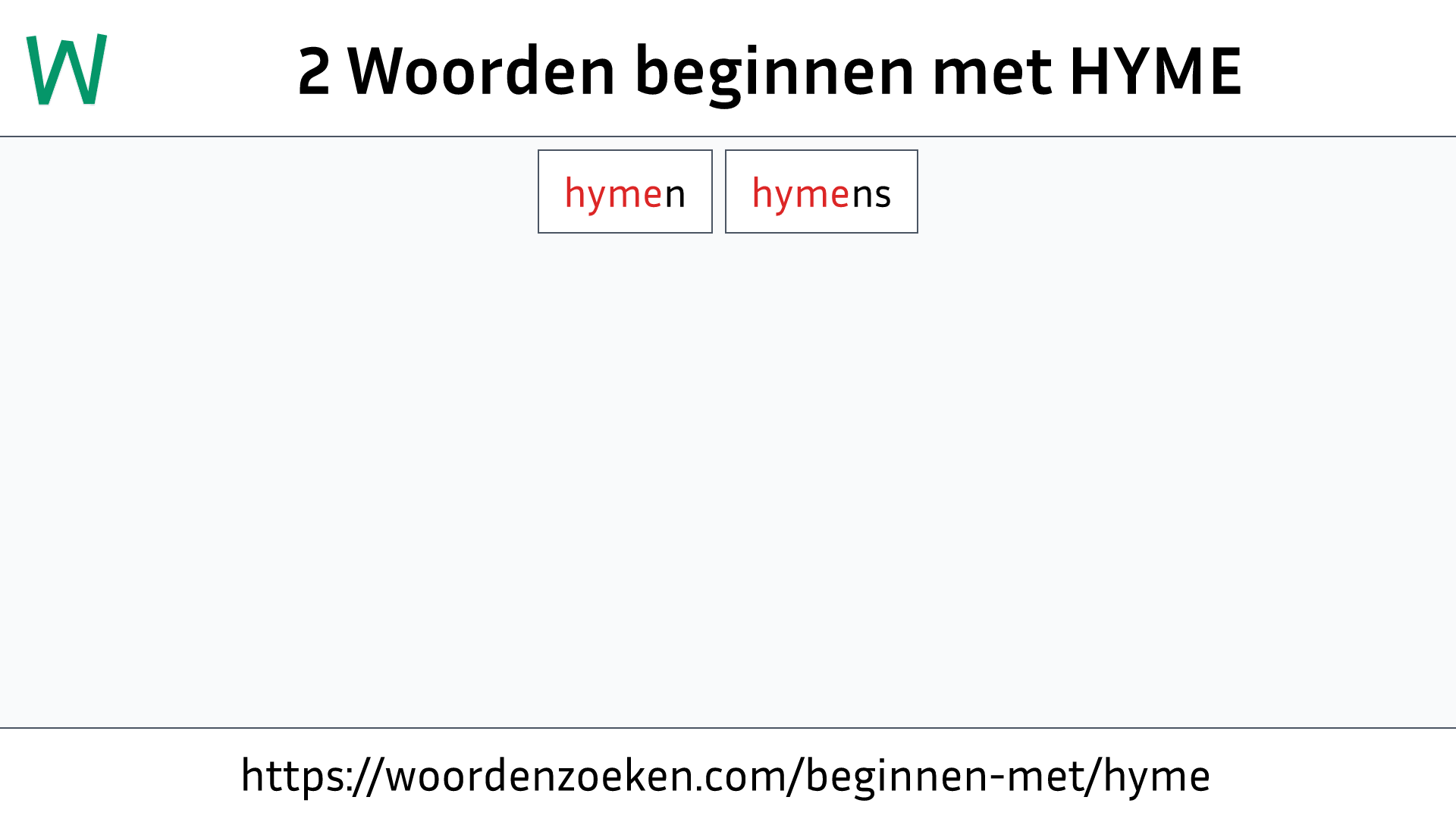 Woorden beginnen met HYME