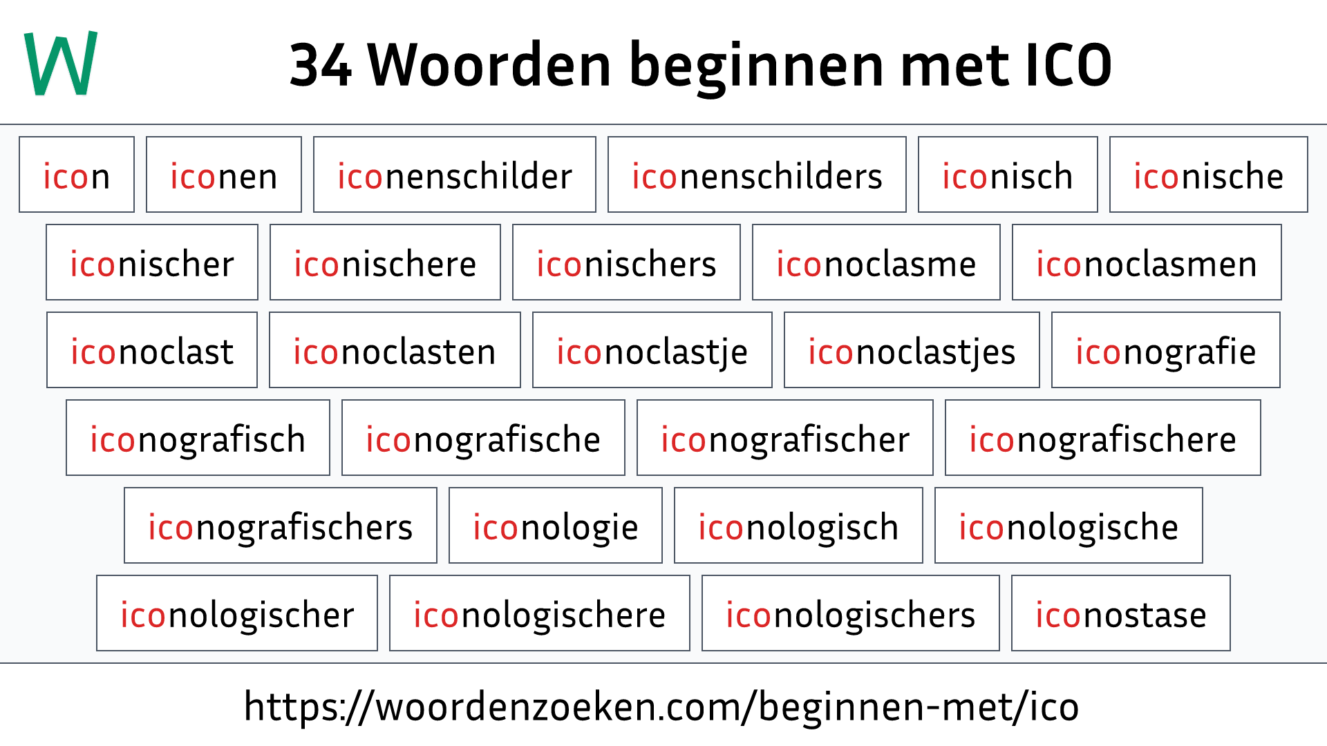 Woorden beginnen met ICO