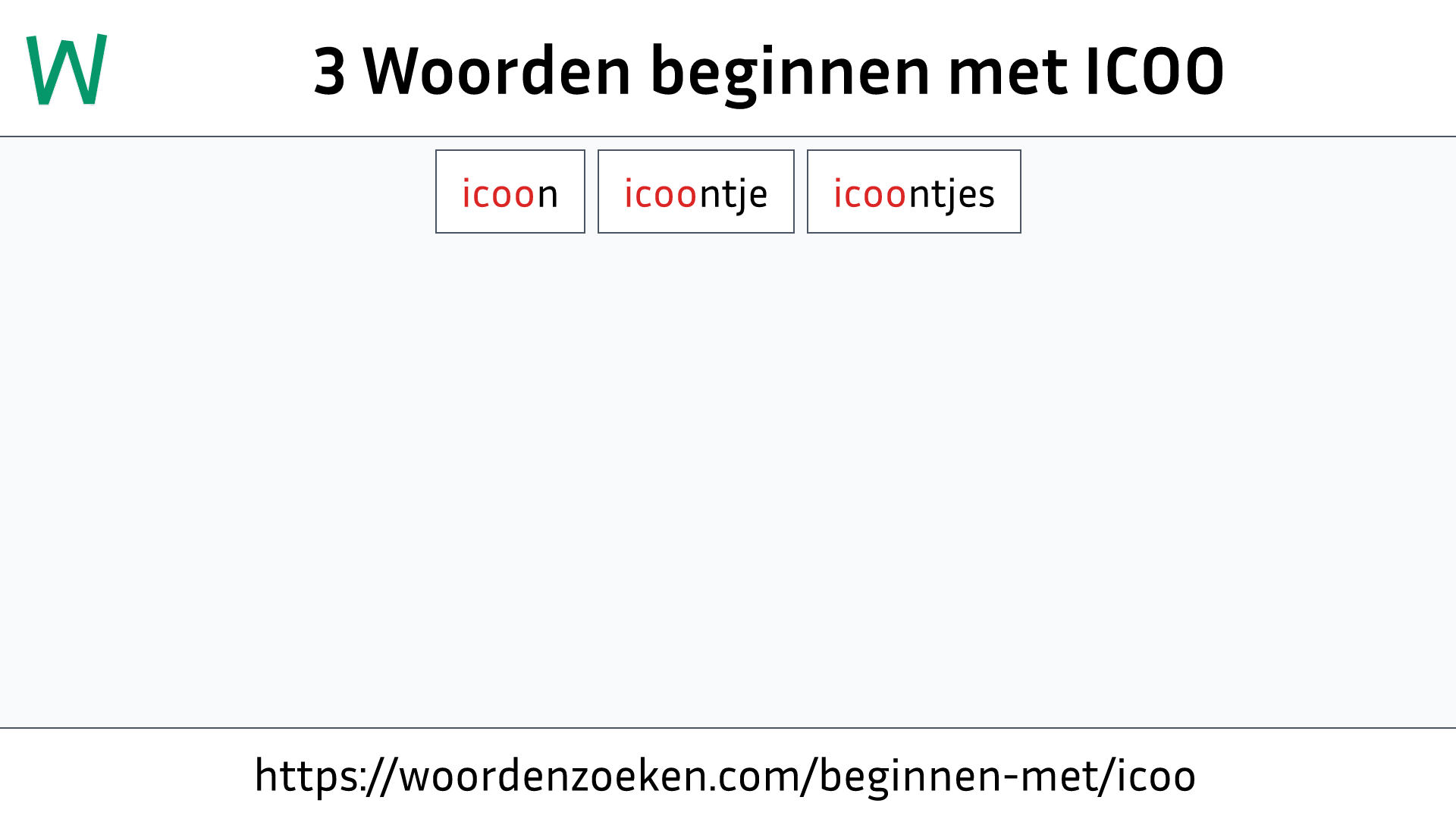 Woorden beginnen met ICOO