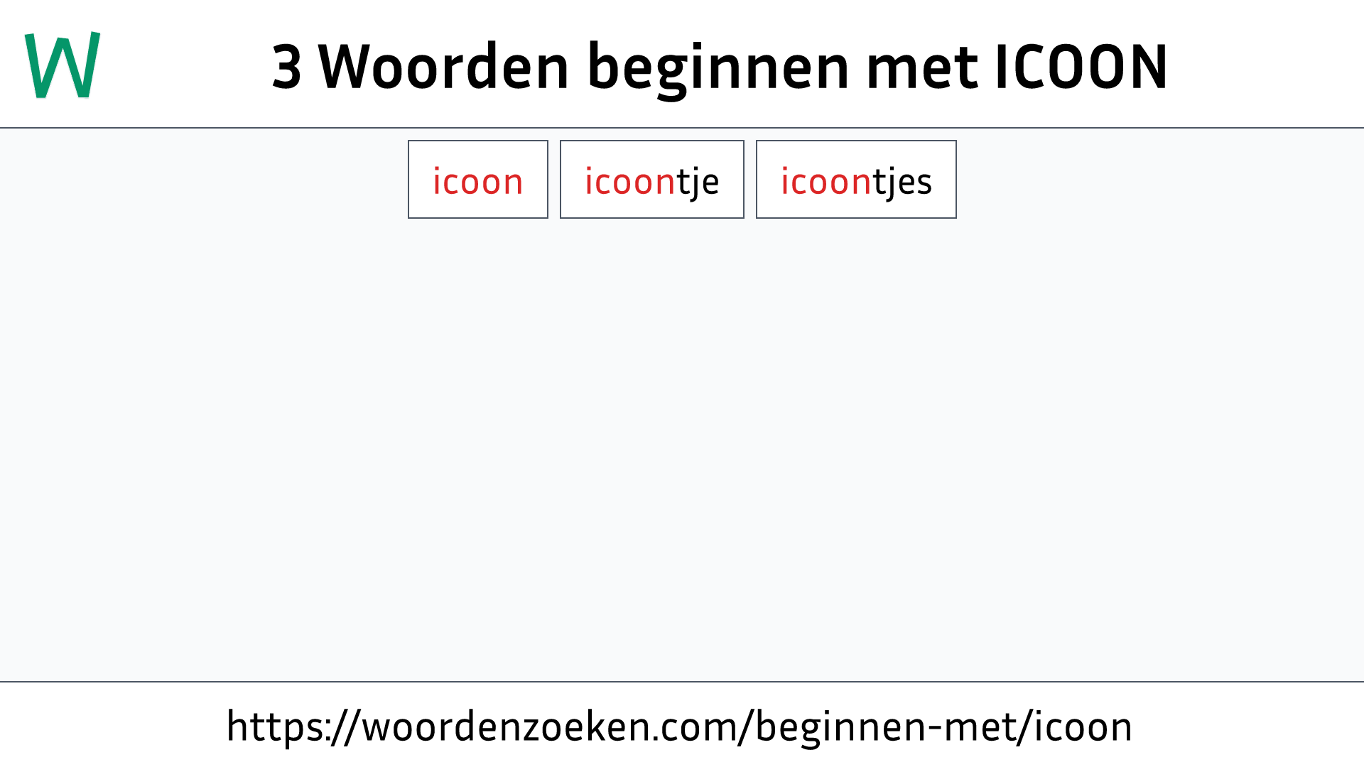 Woorden beginnen met ICOON