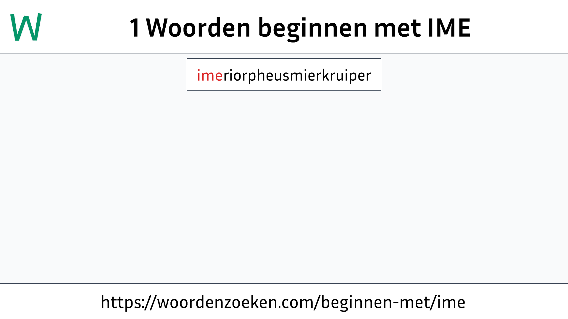 Woorden beginnen met IME