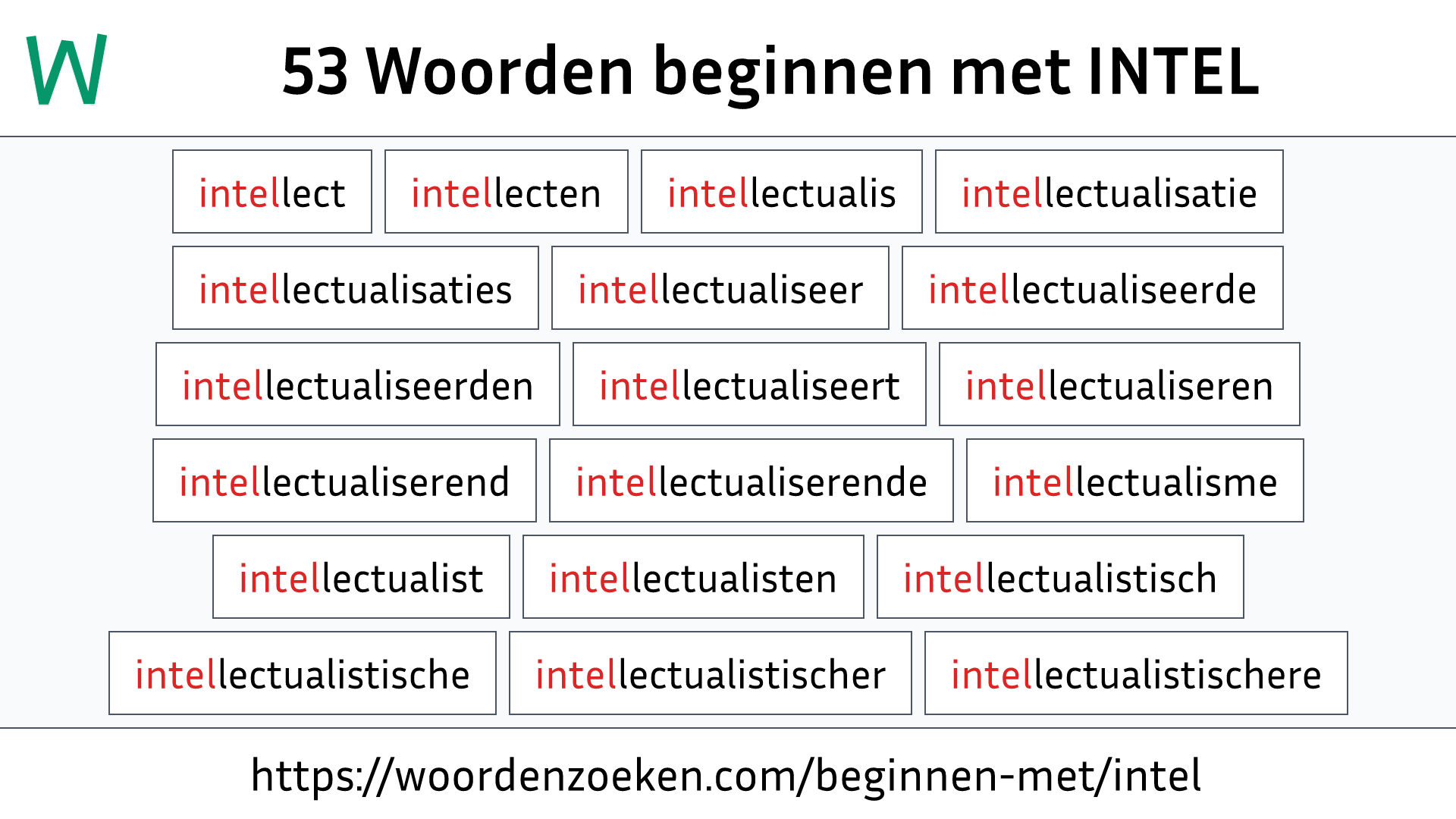Woorden beginnen met INTEL