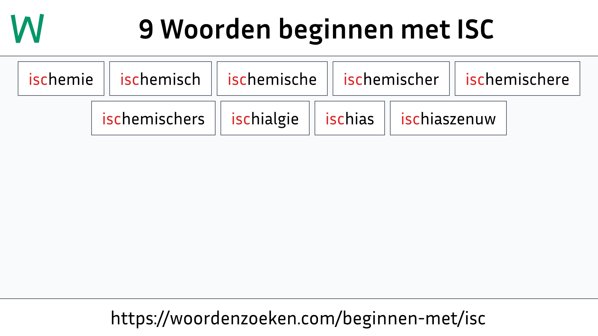 Woorden beginnen met ISC