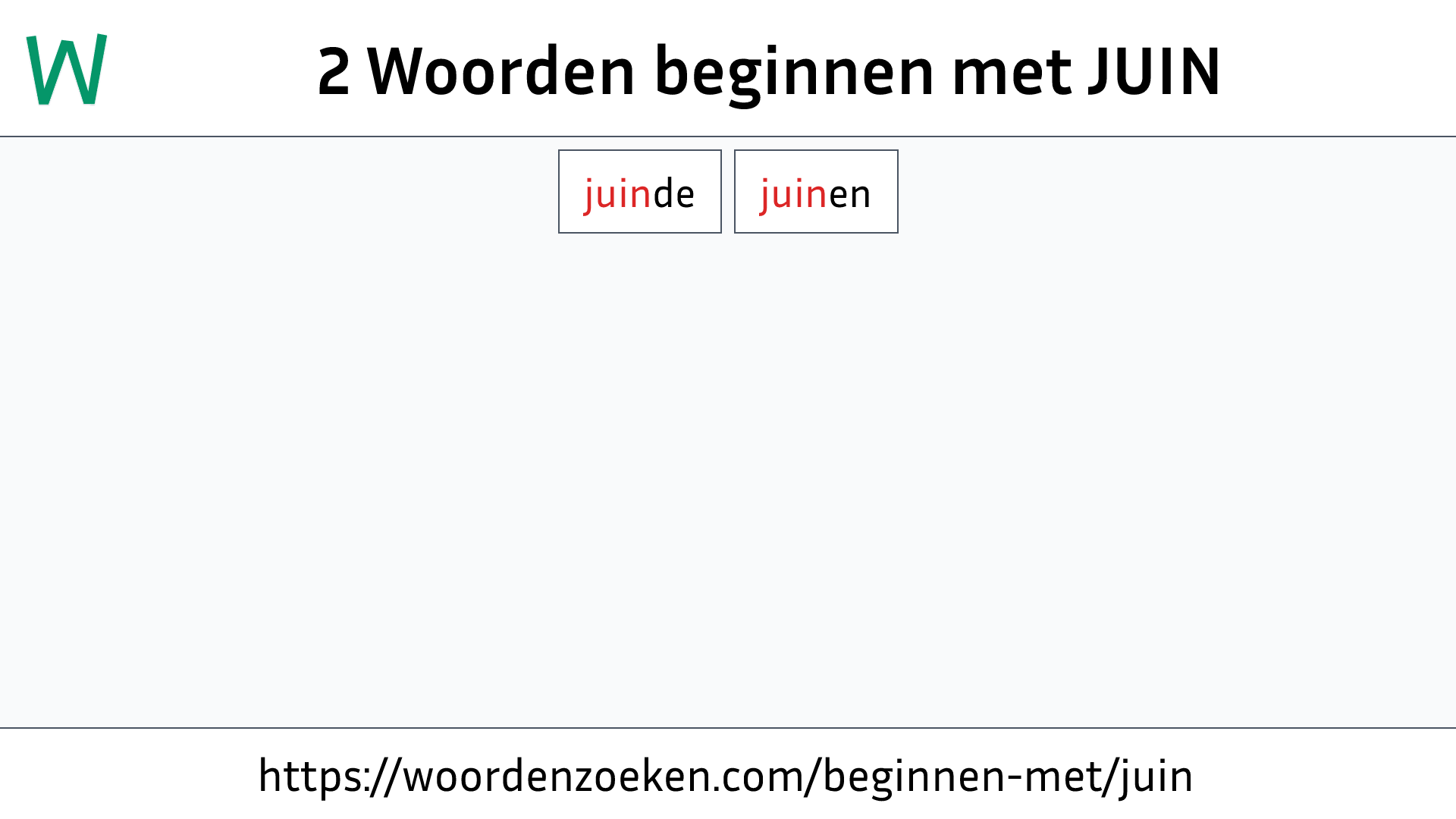 Woorden beginnen met JUIN