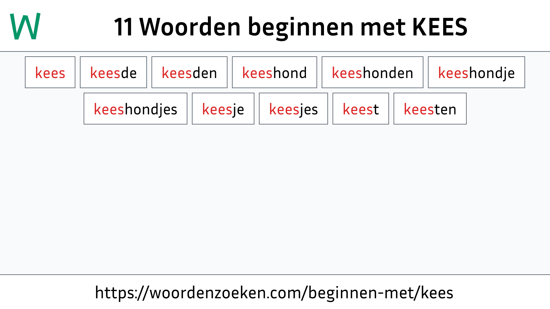 Woorden beginnen met KEES