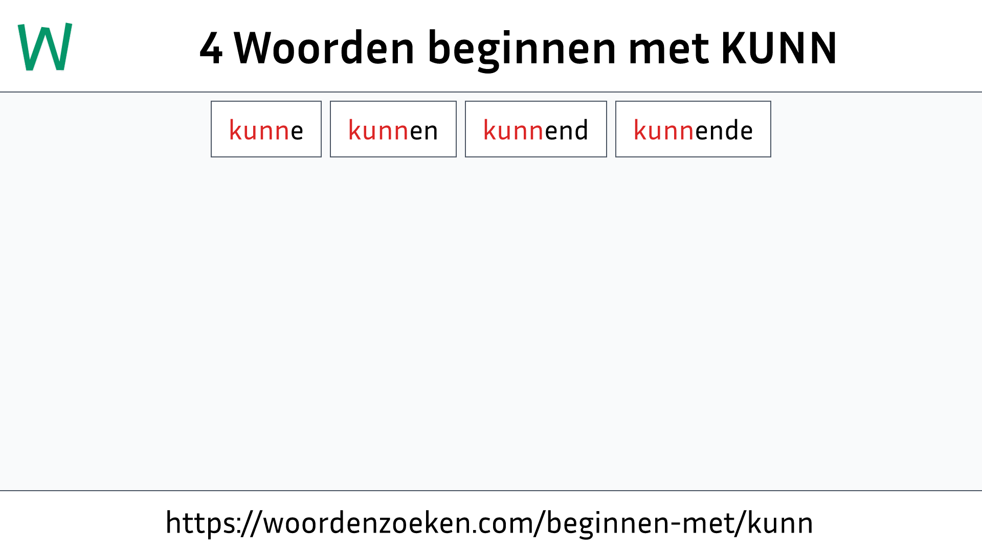 Woorden beginnen met KUNN