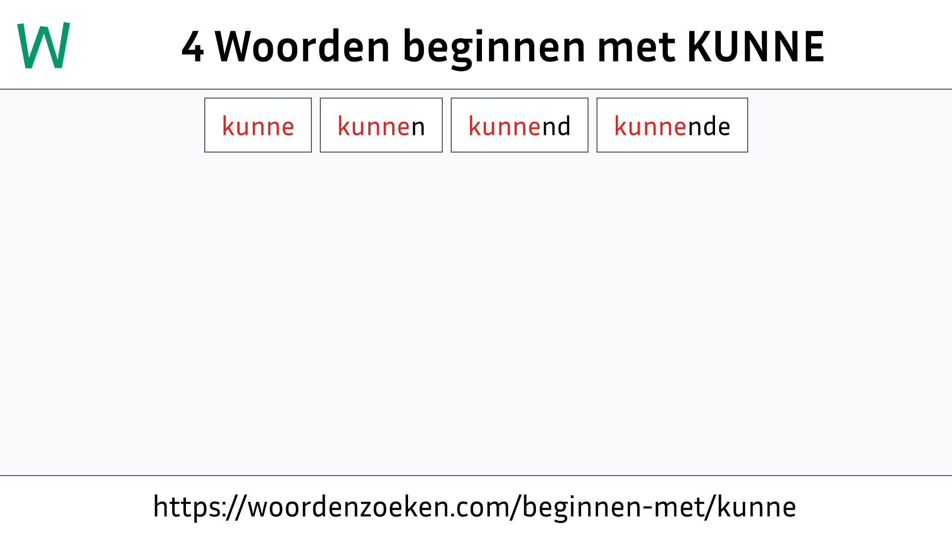 Woorden beginnen met KUNNE