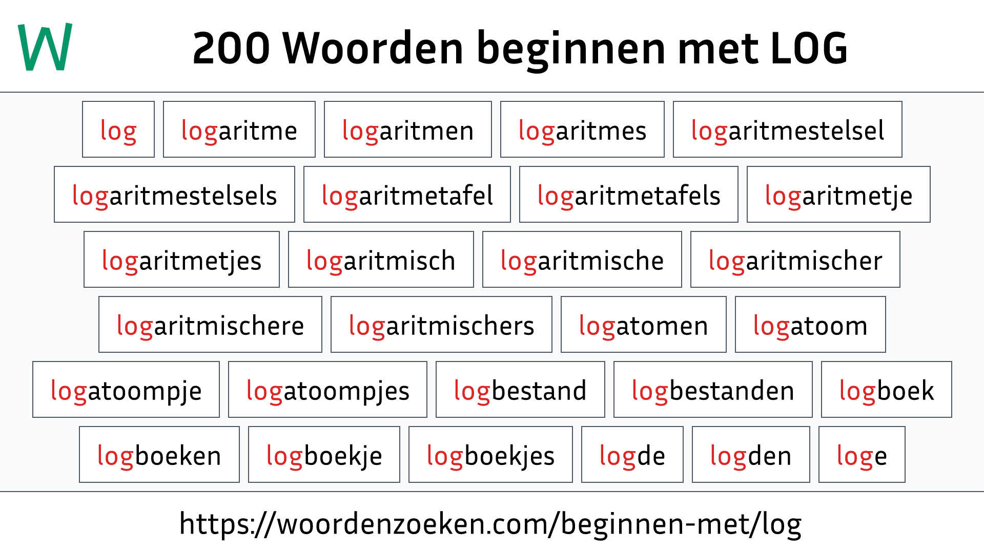 Woorden beginnen met LOG