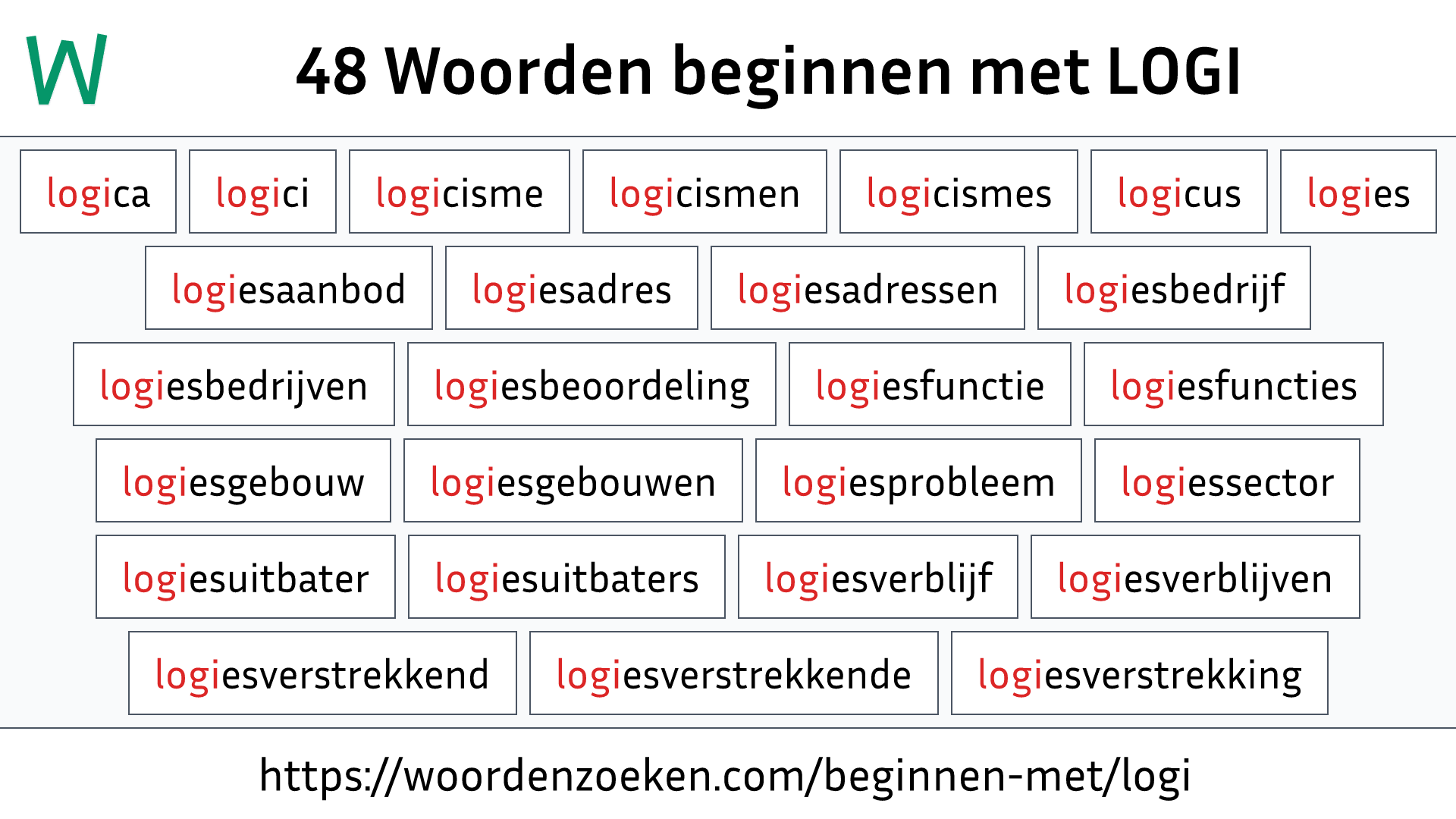 Woorden beginnen met LOGI