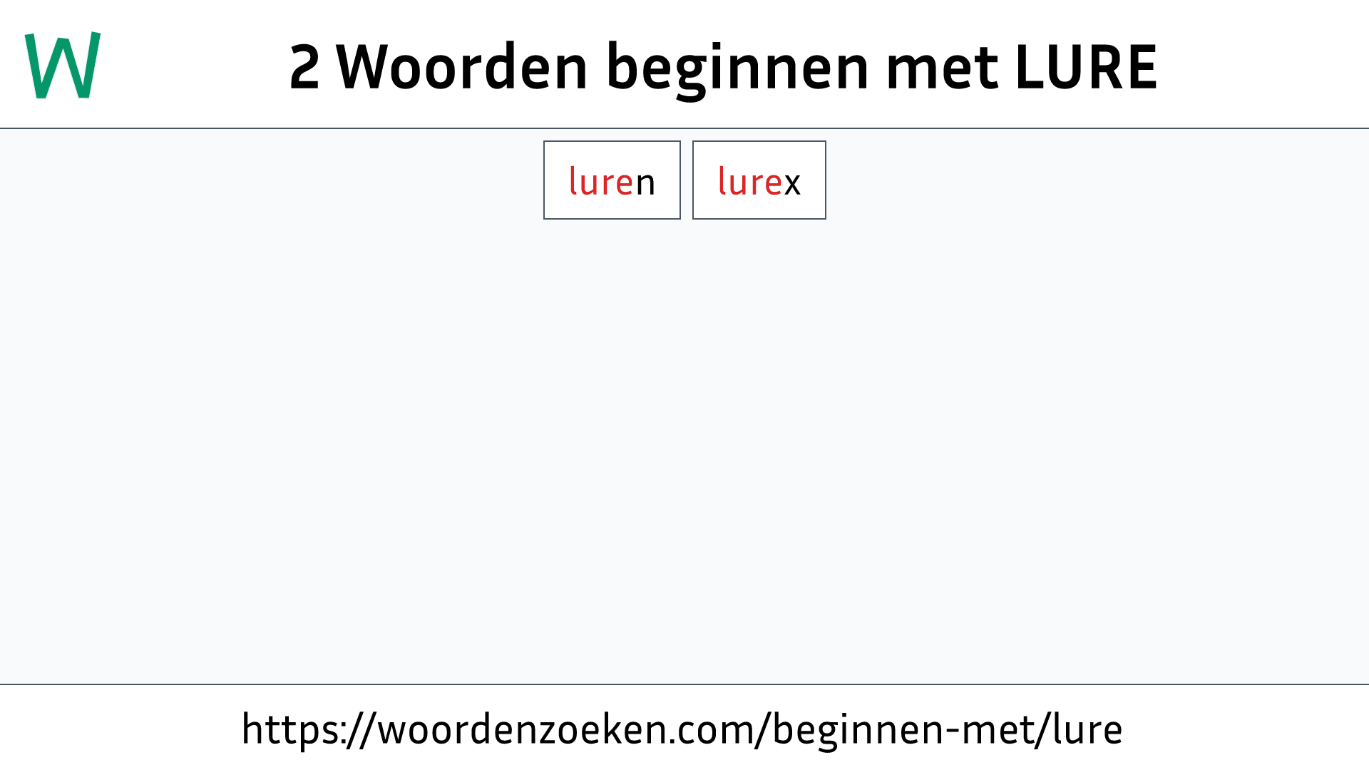 Woorden beginnen met LURE