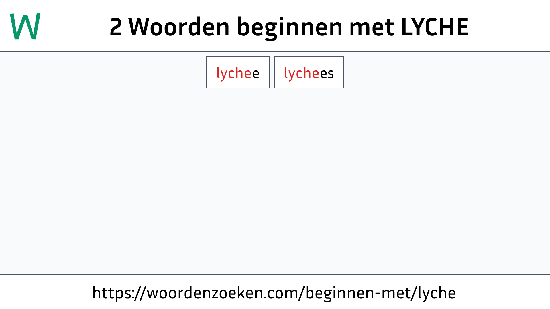 Woorden beginnen met LYCHE