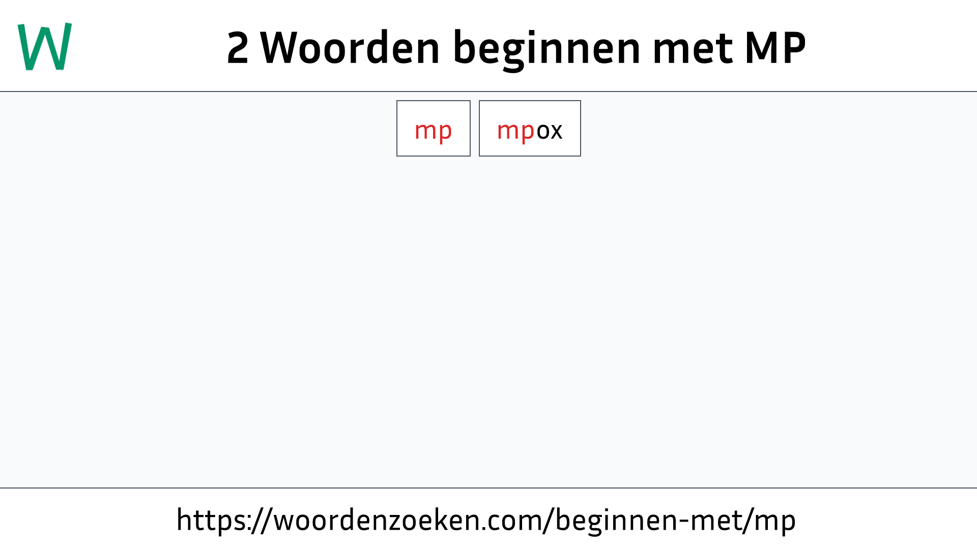 Woorden beginnen met MP