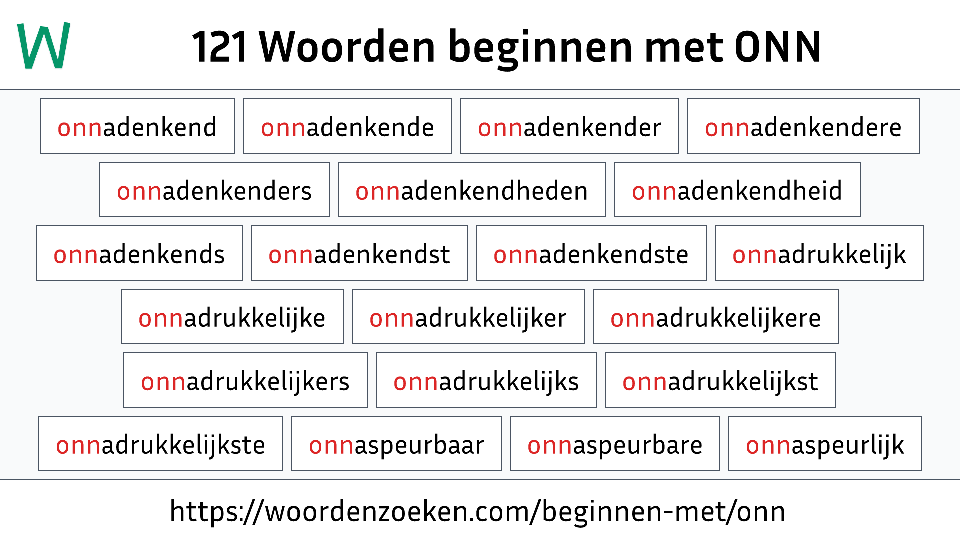 Woorden beginnen met ONN