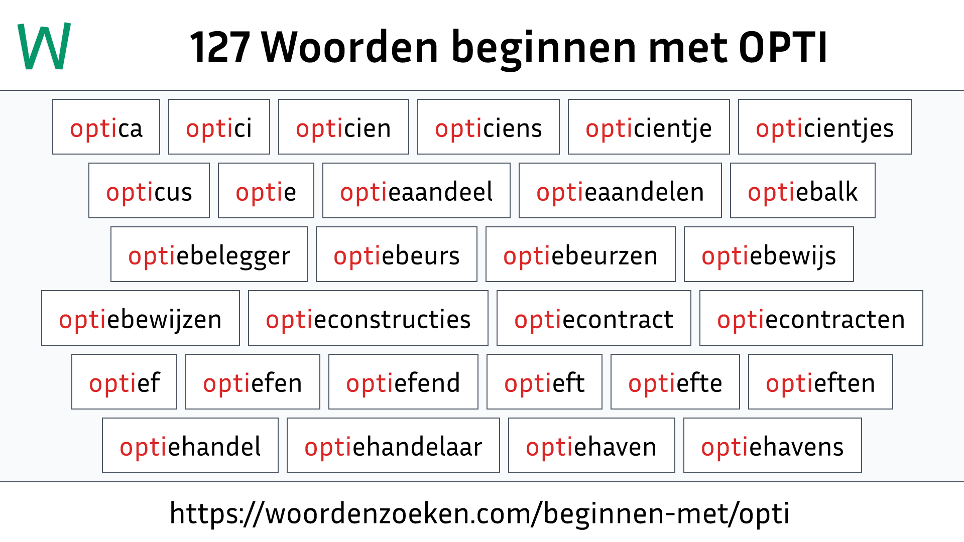 Woorden beginnen met OPTI