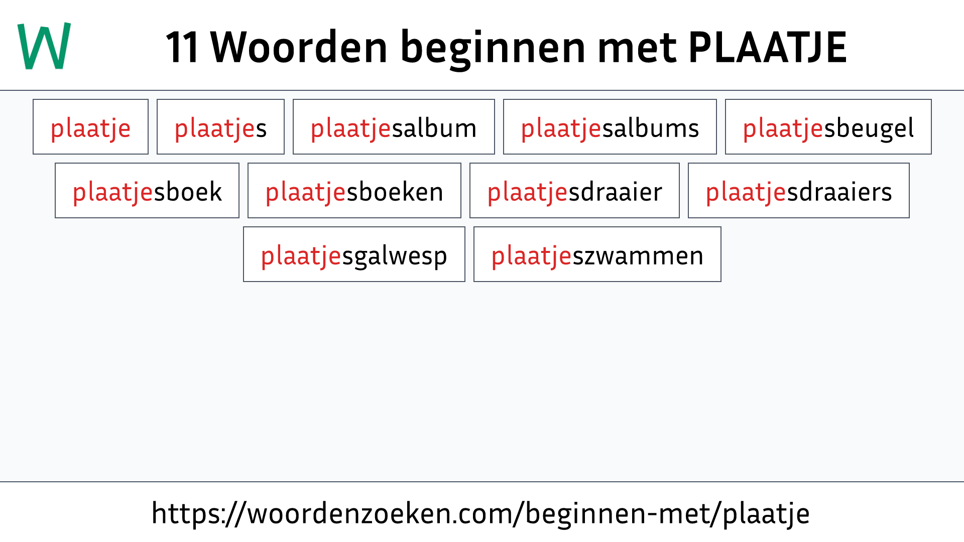 Woorden beginnen met PLAATJE