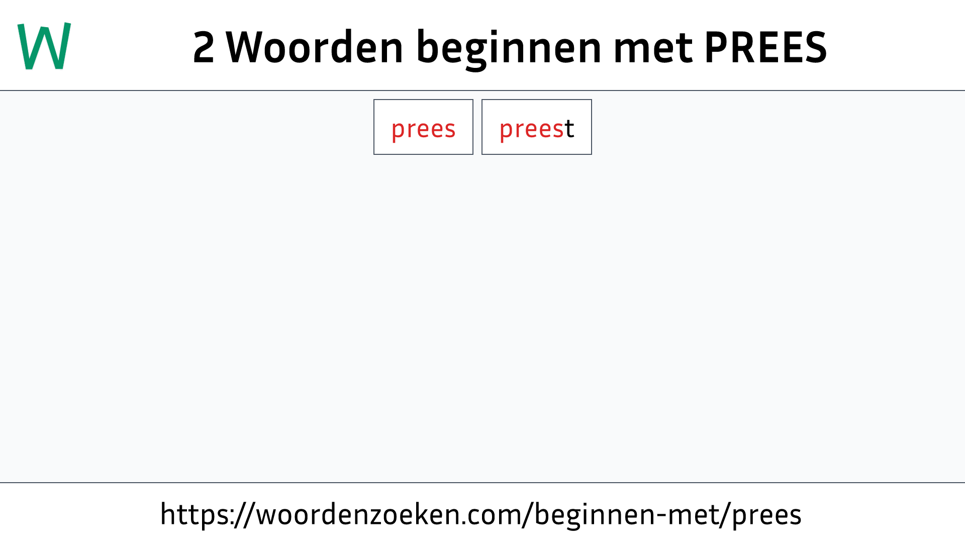 Woorden beginnen met PREES