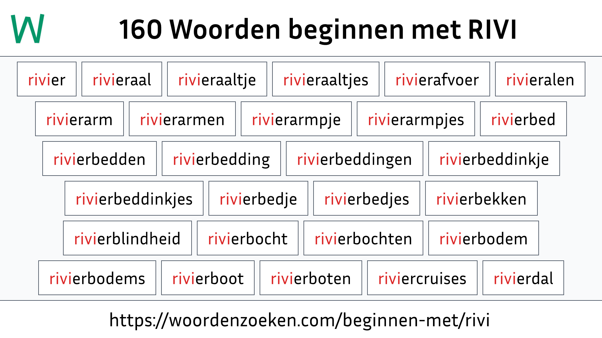 Woorden beginnen met RIVI