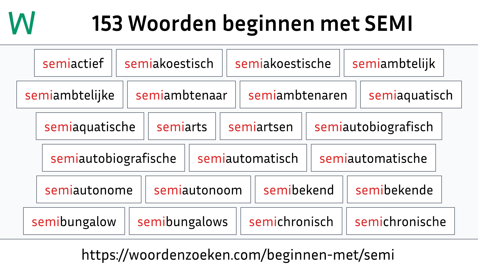 Woorden beginnen met SEMI