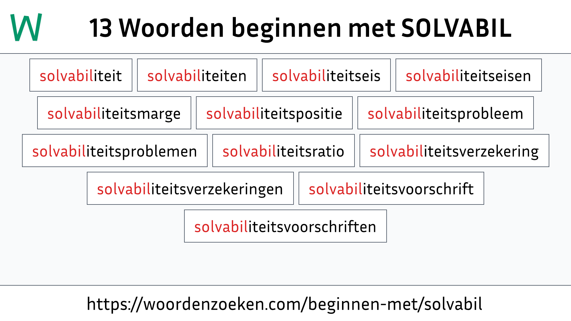 Woorden beginnen met SOLVABIL