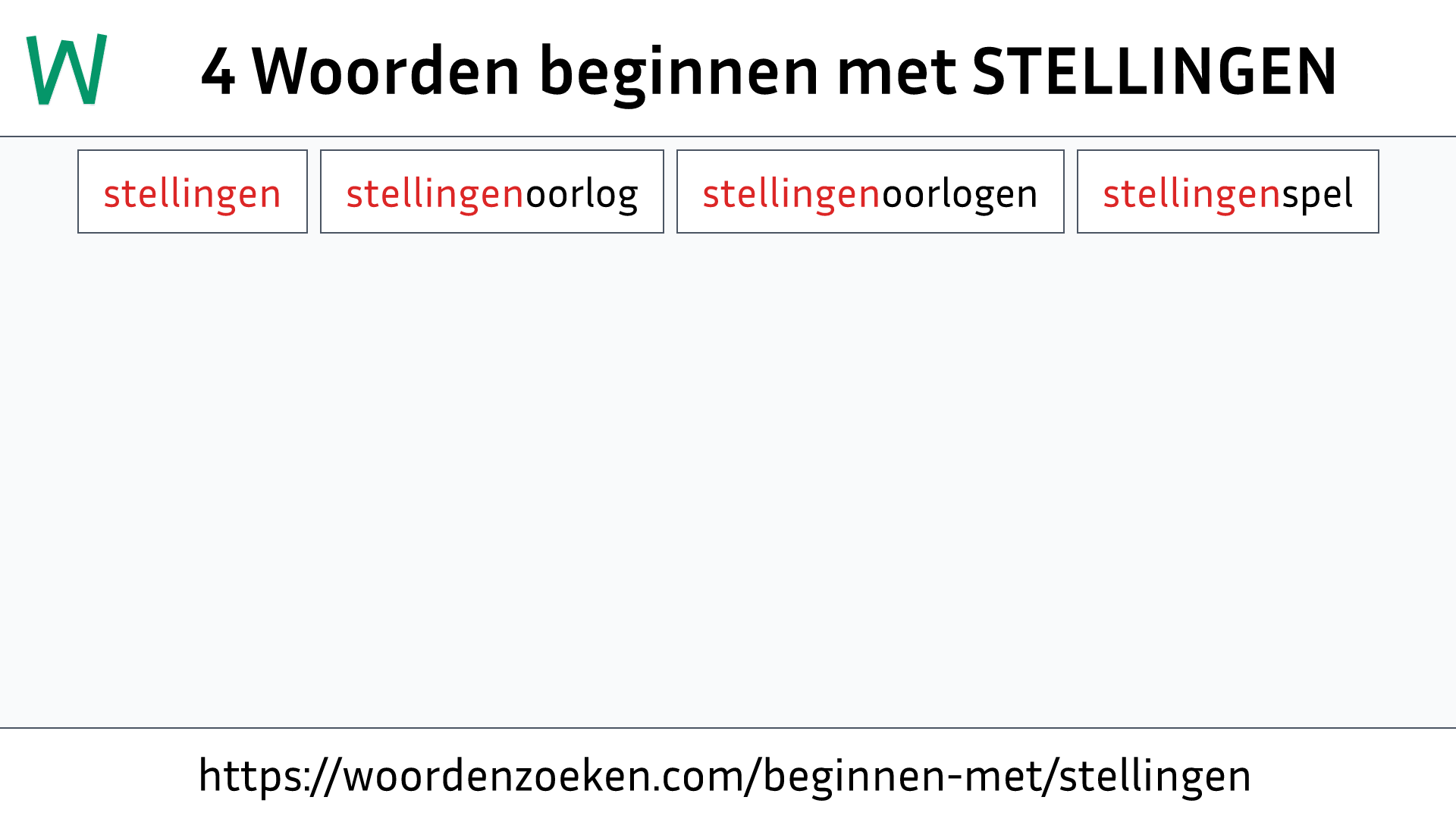 Woorden beginnen met STELLINGEN