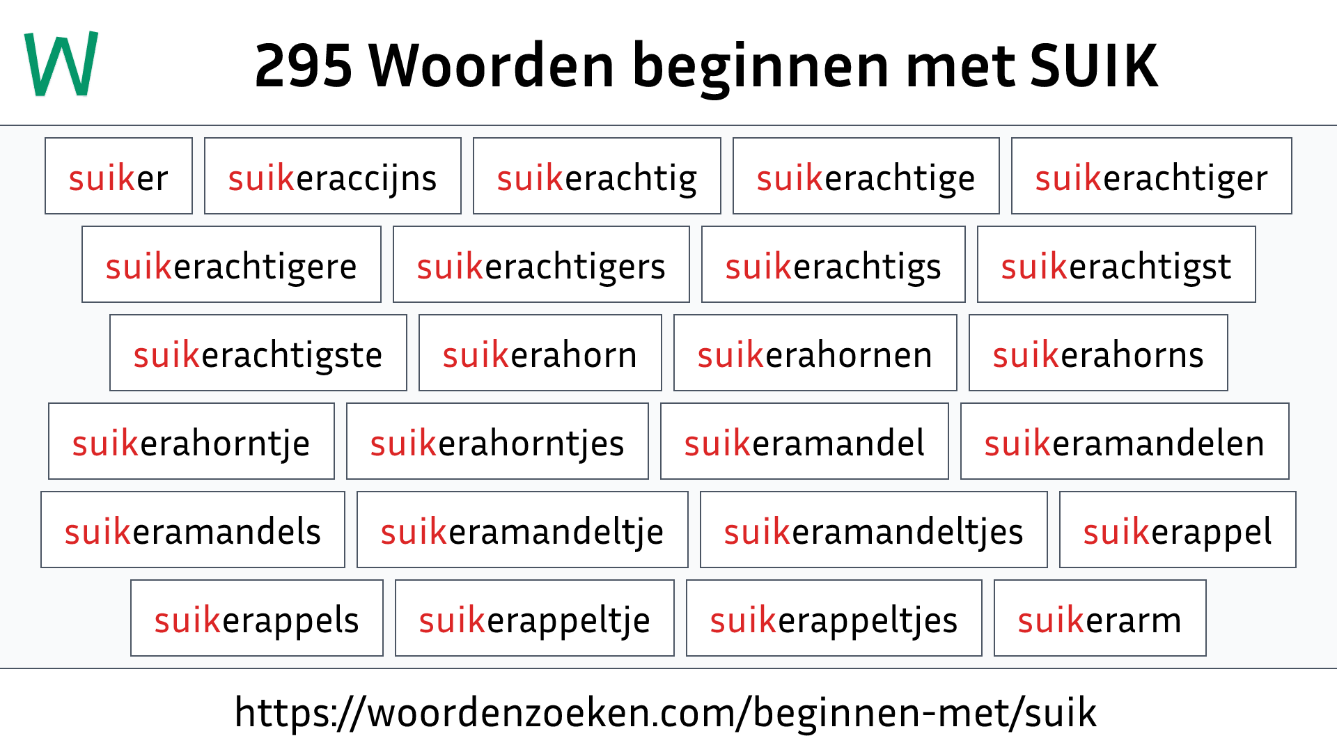 Woorden beginnen met SUIK