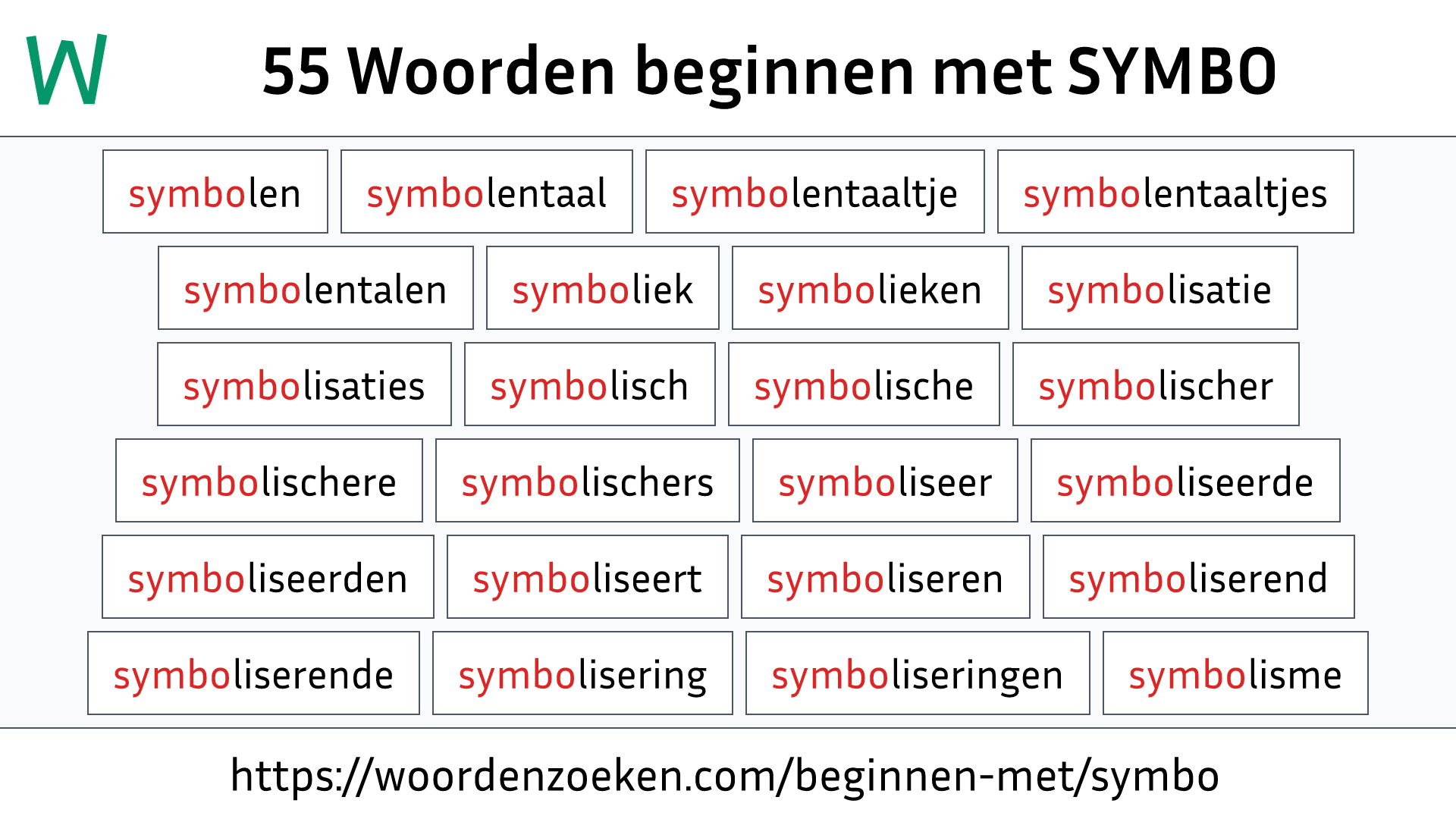 Woorden beginnen met SYMBO