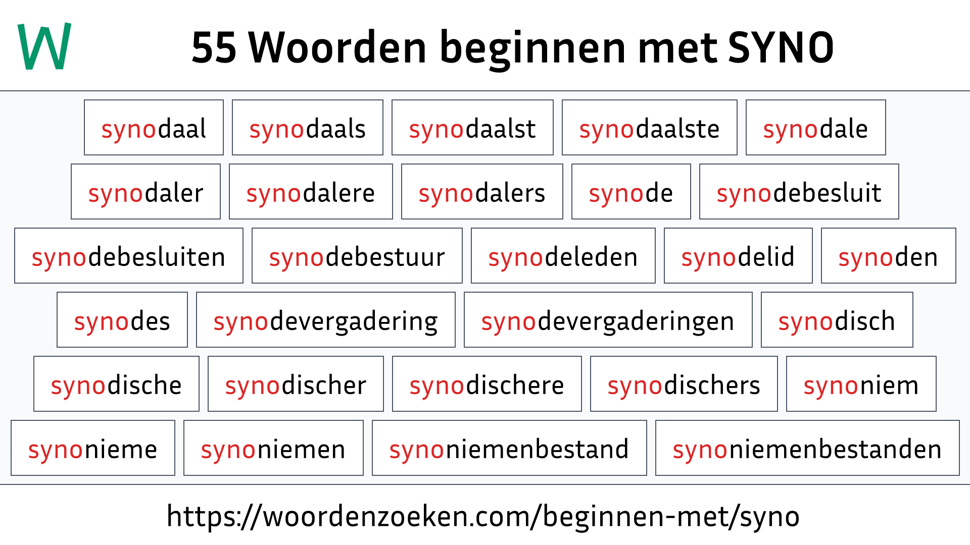 Woorden beginnen met SYNO