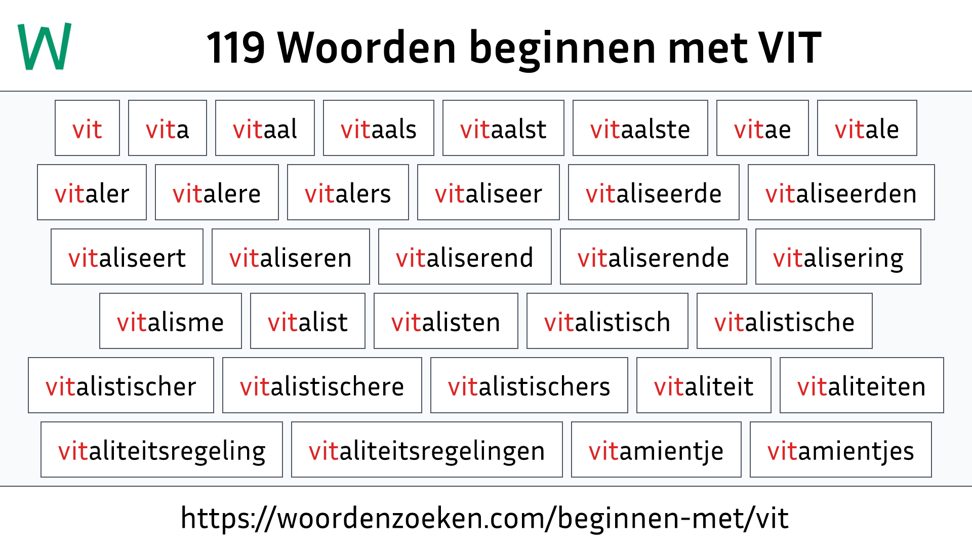 Woorden beginnen met VIT