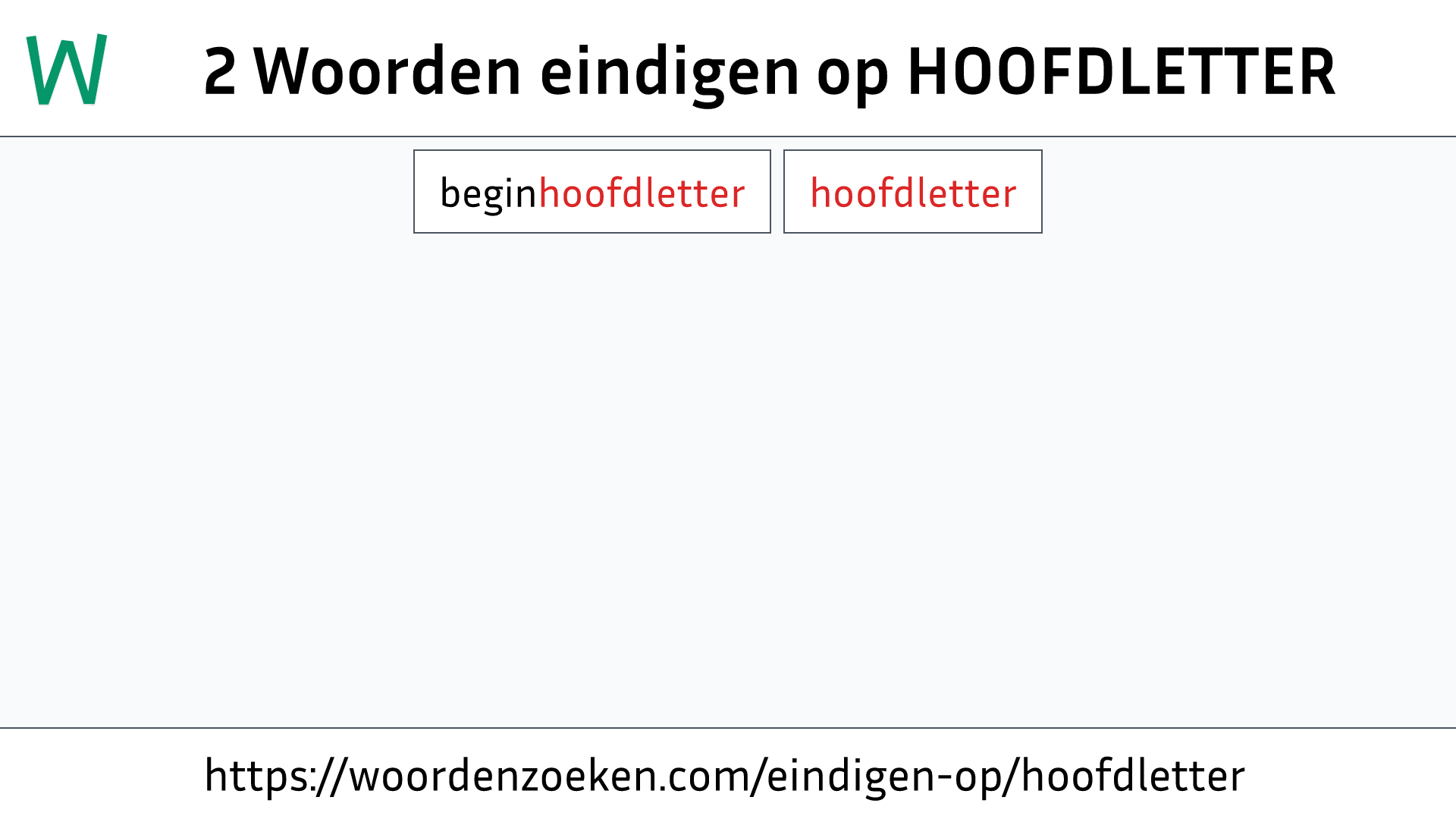 Woorden eindigen op HOOFDLETTER