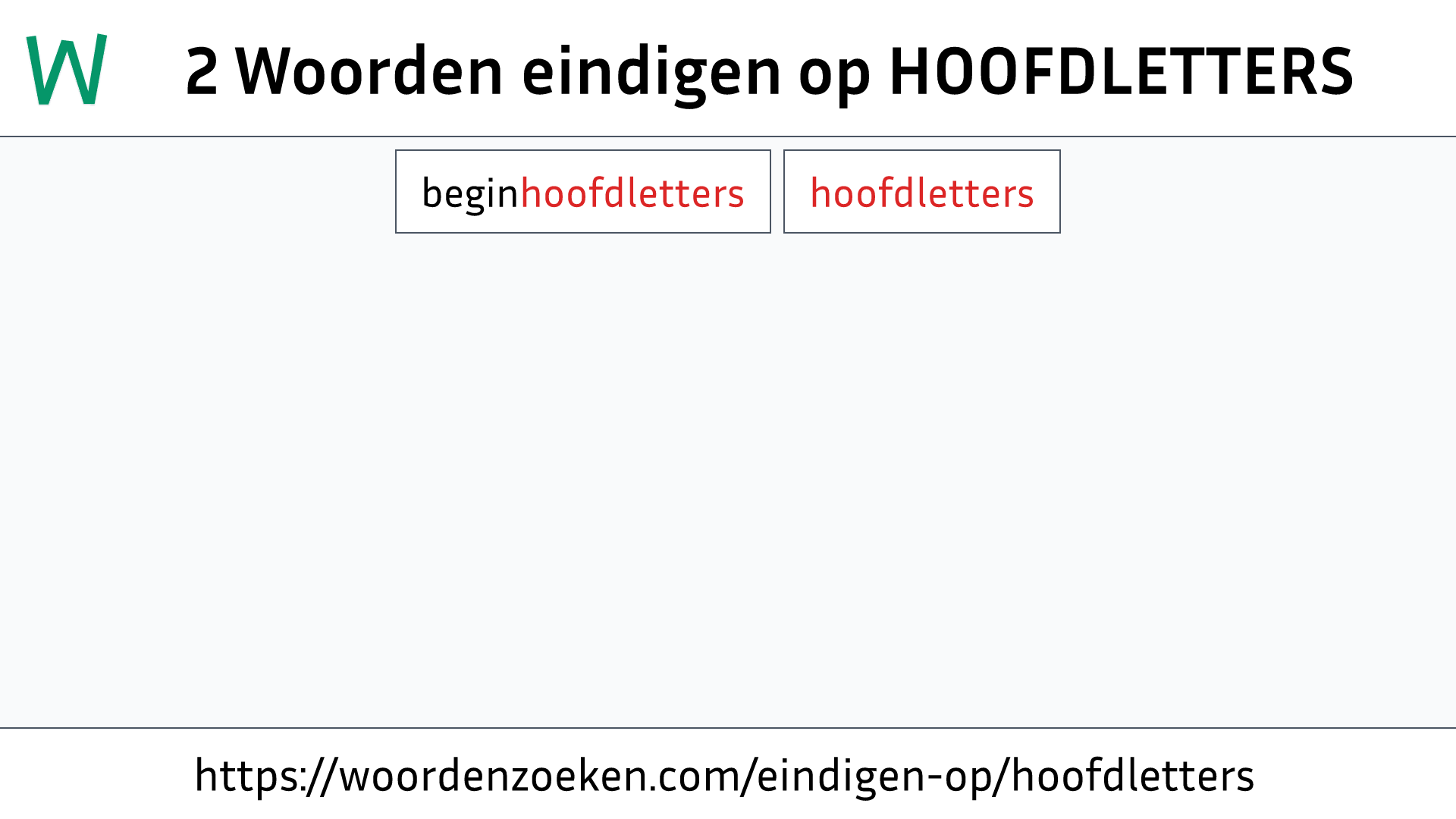 Woorden eindigen op HOOFDLETTERS