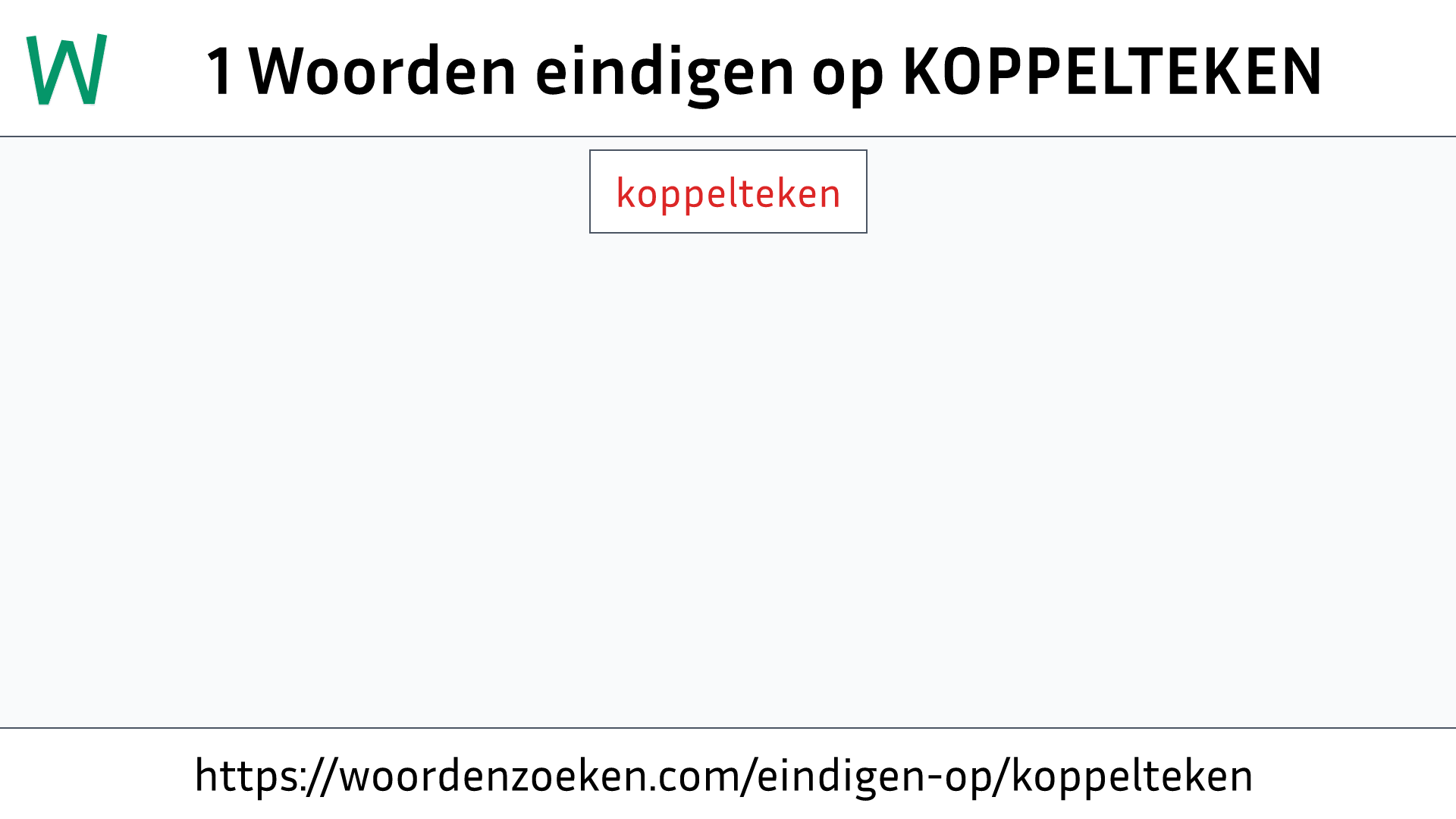 Woorden eindigen op KOPPELTEKEN