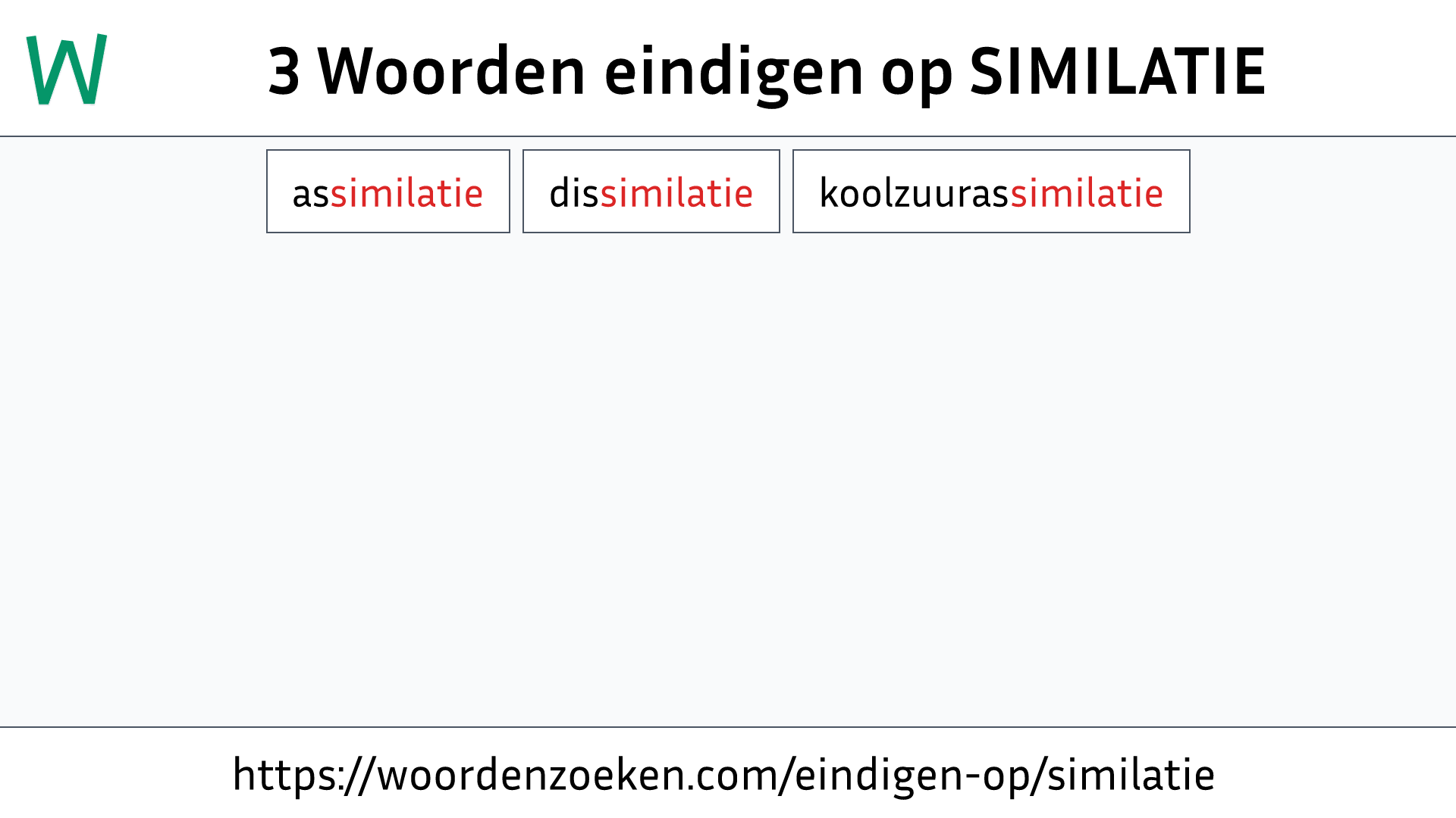 Woorden eindigen op SIMILATIE