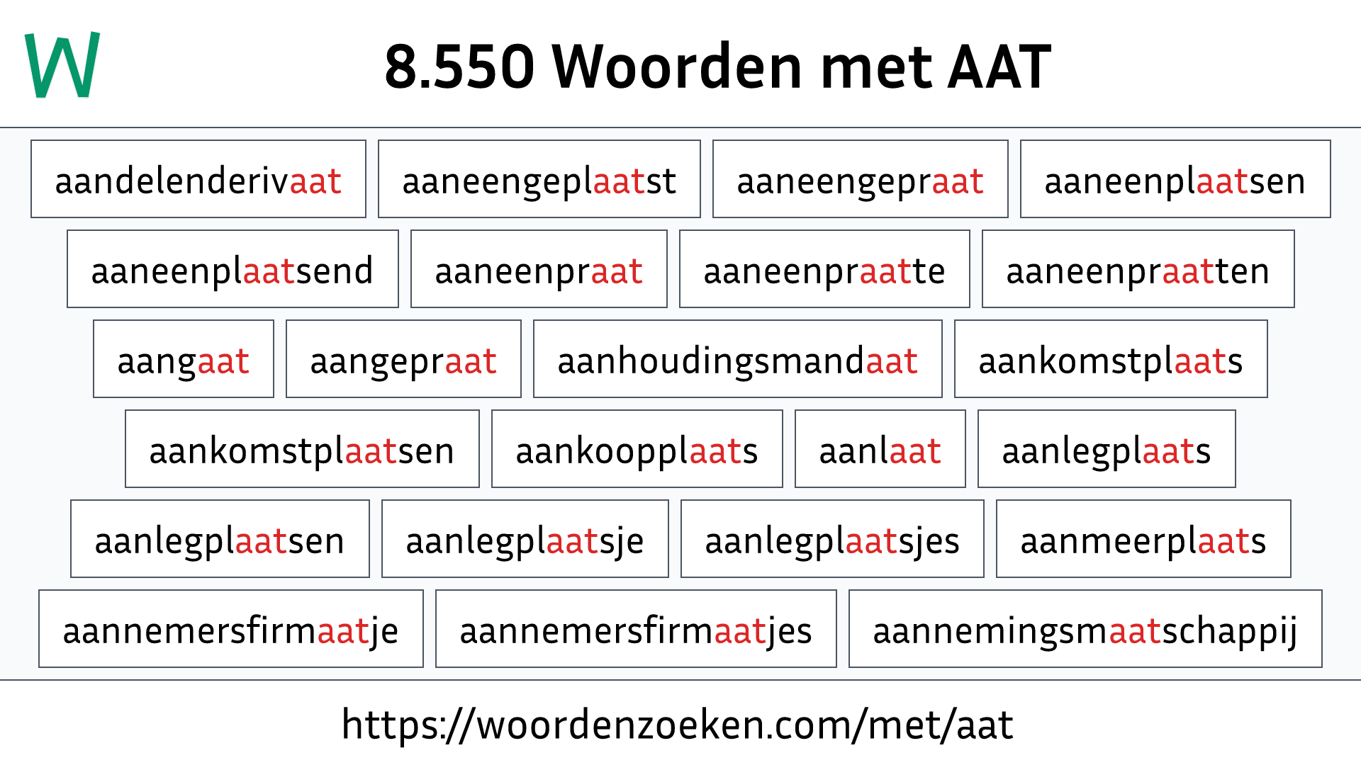 Woorden met AAT