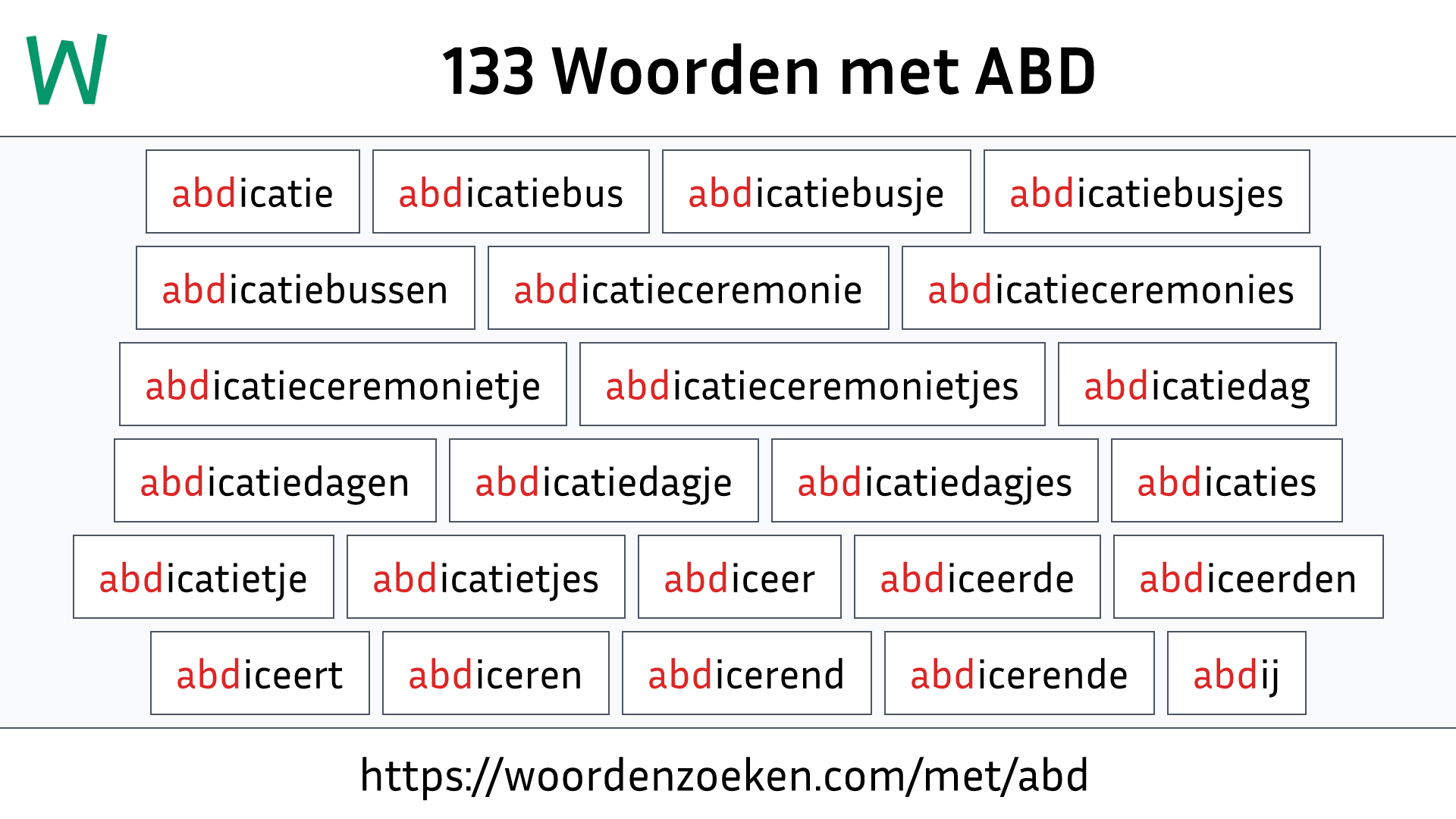 Woorden met ABD