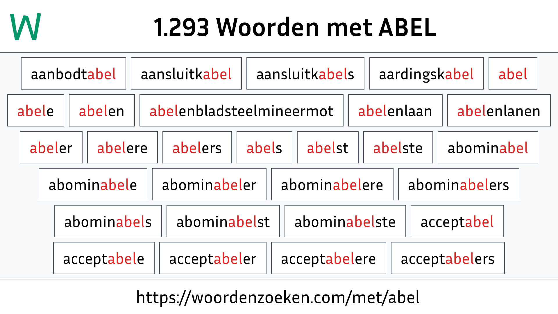 Woorden met ABEL