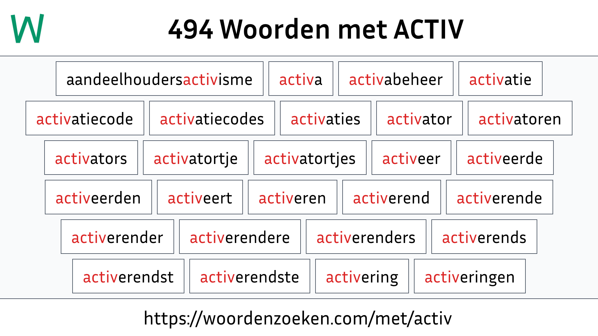 Woorden met ACTIV